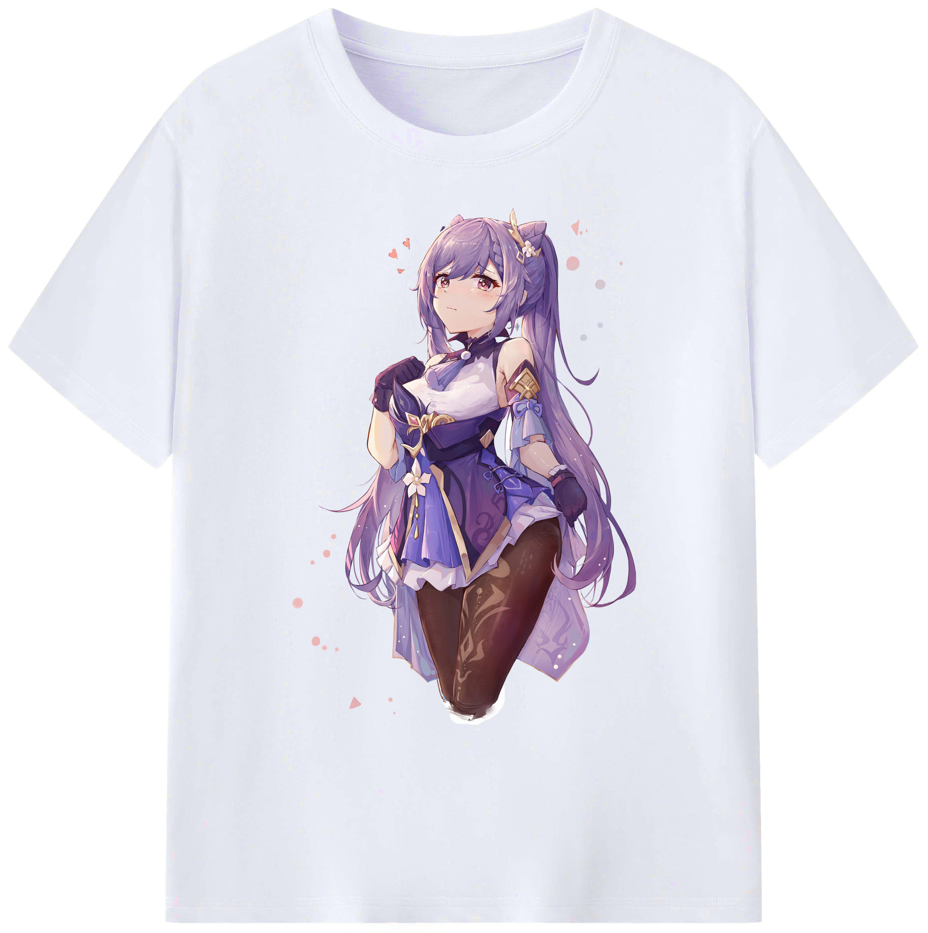 げんし神 刻晴 こくせい genshin Kokusei 綿100％ メンズ半袖Tシャツ｜肌触りやわらか＆通気性