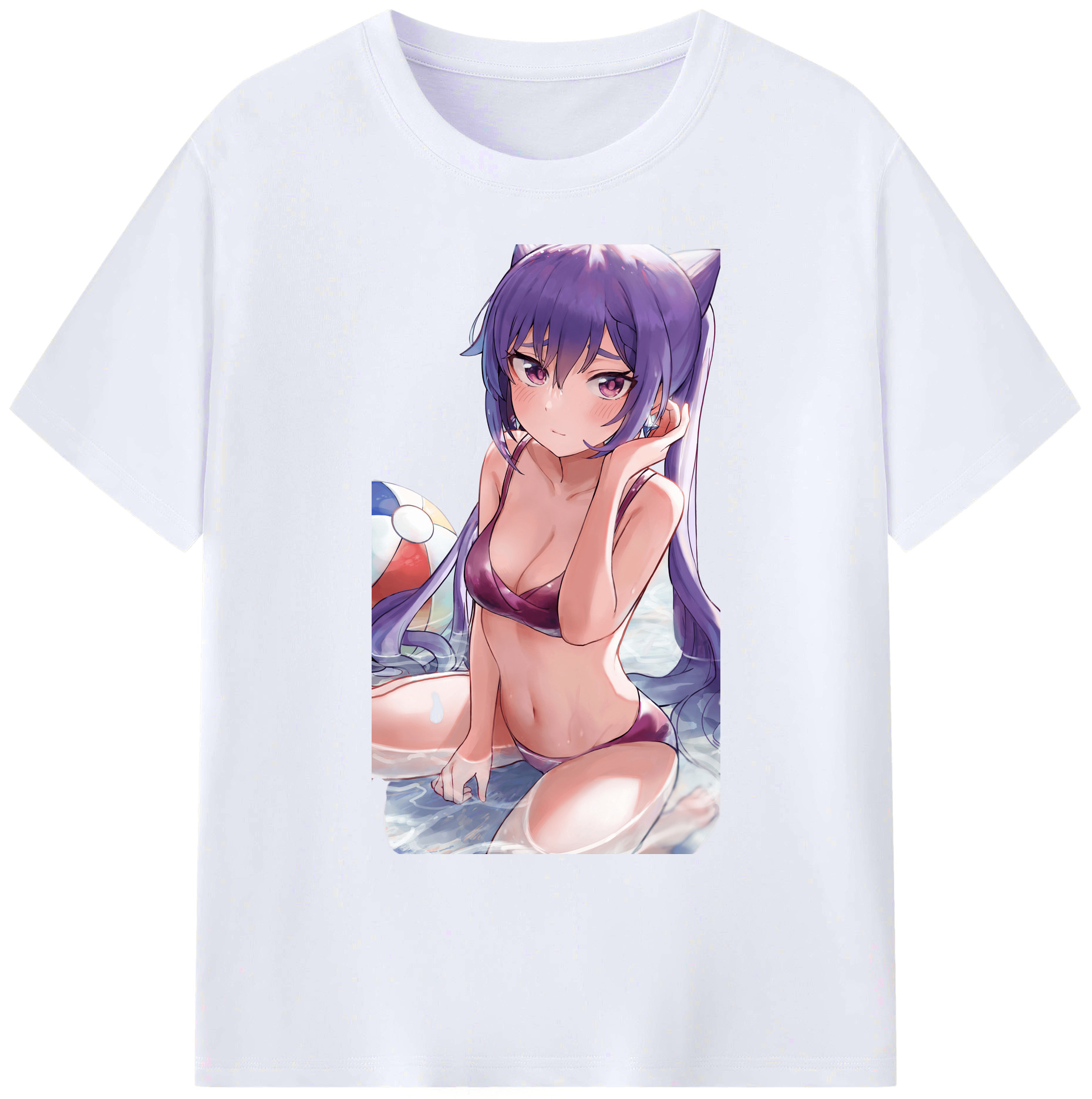 げんし神 刻晴 こくせい genshin Kokusei 綿100％ メンズ半袖Tシャツ｜肌触りやわらか＆通気性