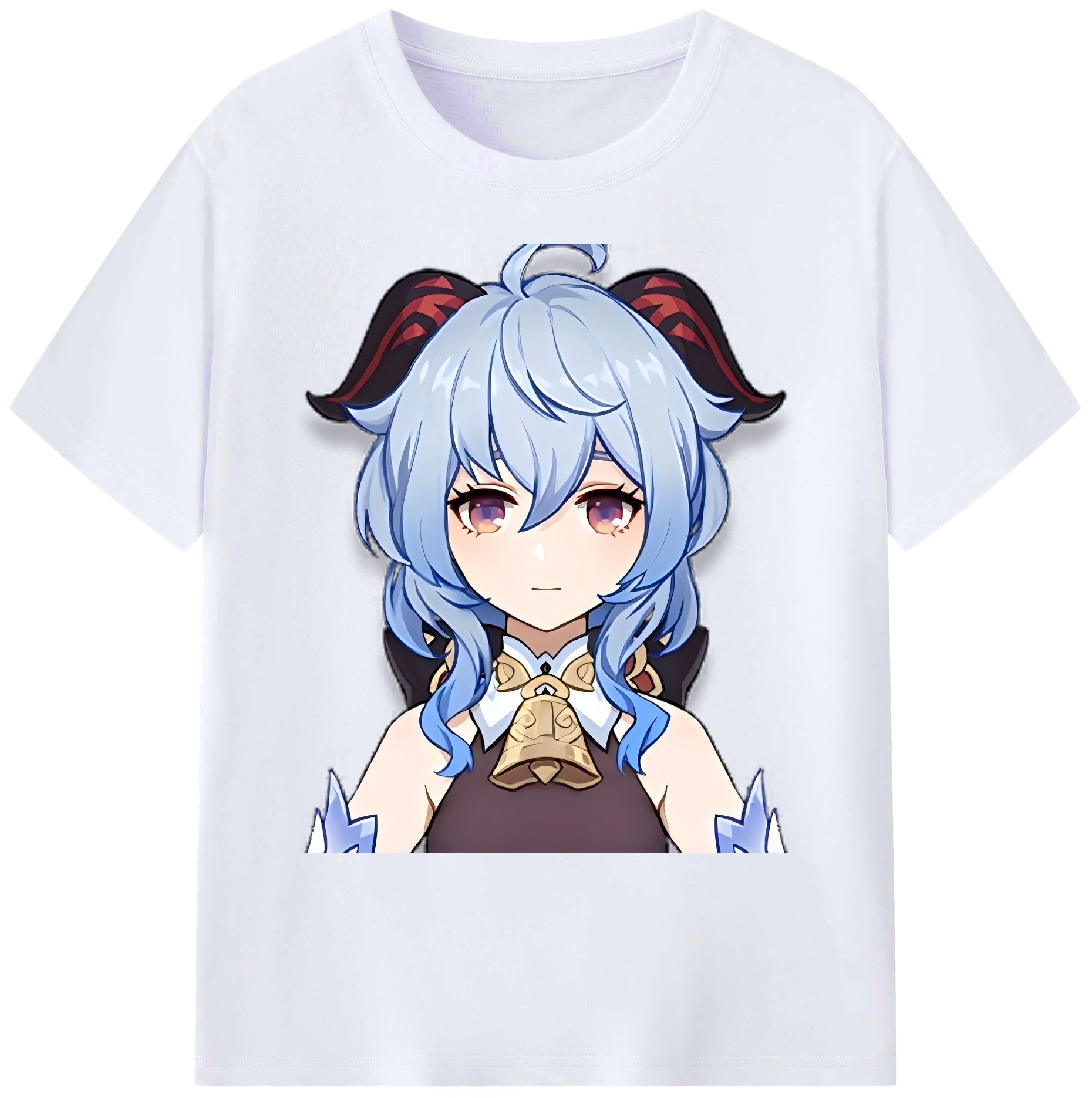 げんし神 甘雨 かんう genshin Ganyu 綿100％ メンズ半袖Tシャツ｜肌触りやわらか＆通気性