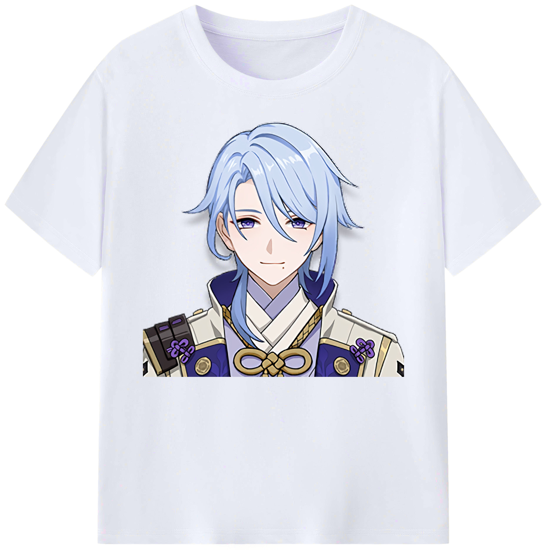 げんし神 神里綾人 かみさとあやと genshin Kamisato Ayato 綿100％ メンズ半袖Tシャツ｜肌触りやわらか＆通気性
