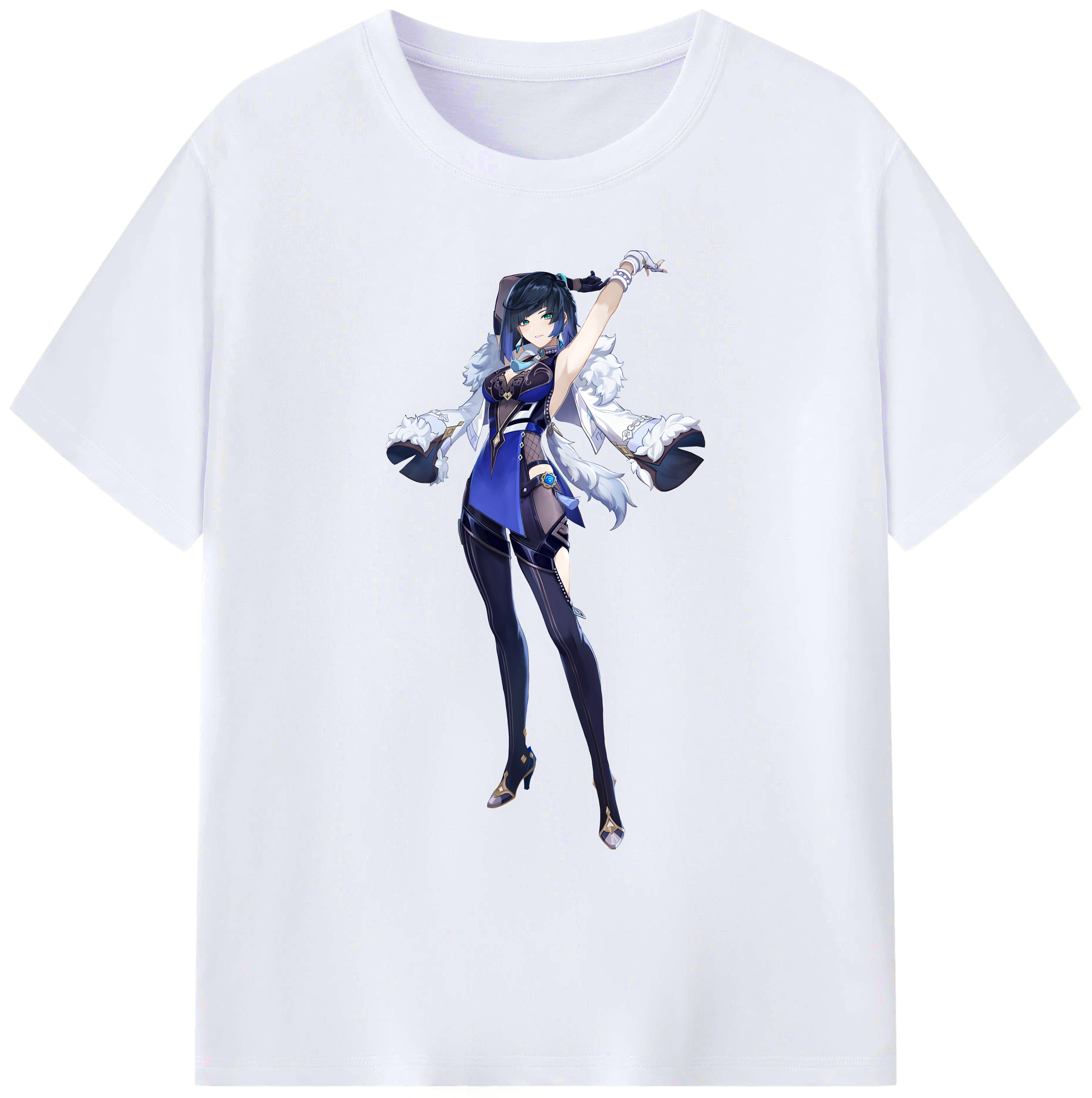 げんし神 夜兰 やらん genshin Yaran 綿100％ メンズ半袖Tシャツ｜肌触りやわらか＆通気性