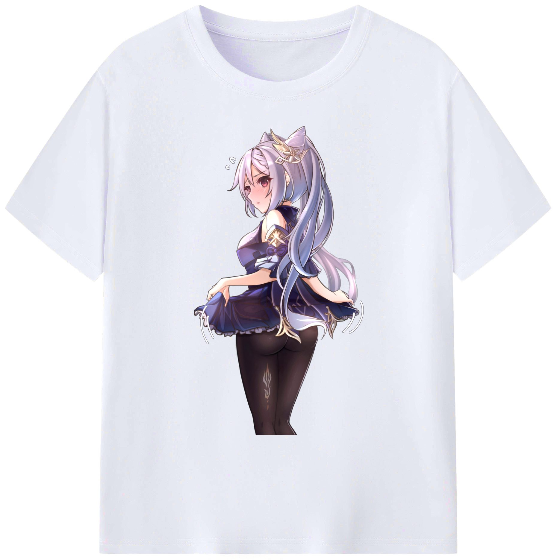 げんし神 刻晴 こくせい genshin Kokusei 綿100％ メンズ半袖Tシャツ｜肌触りやわらか＆通気性