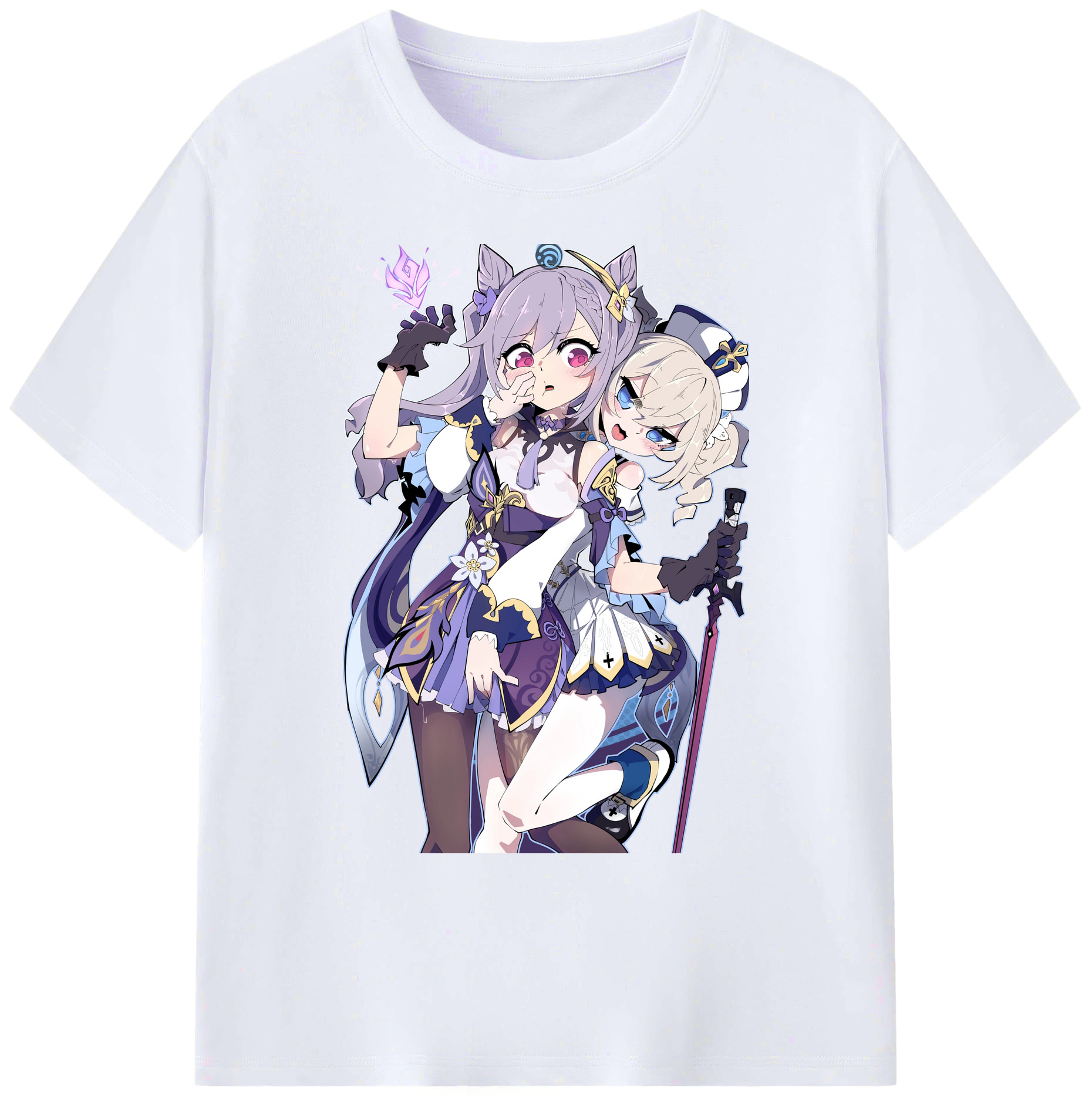 げんし神 刻晴 こくせい genshin Kokusei 綿100％ メンズ半袖Tシャツ｜肌触りやわらか＆通気性