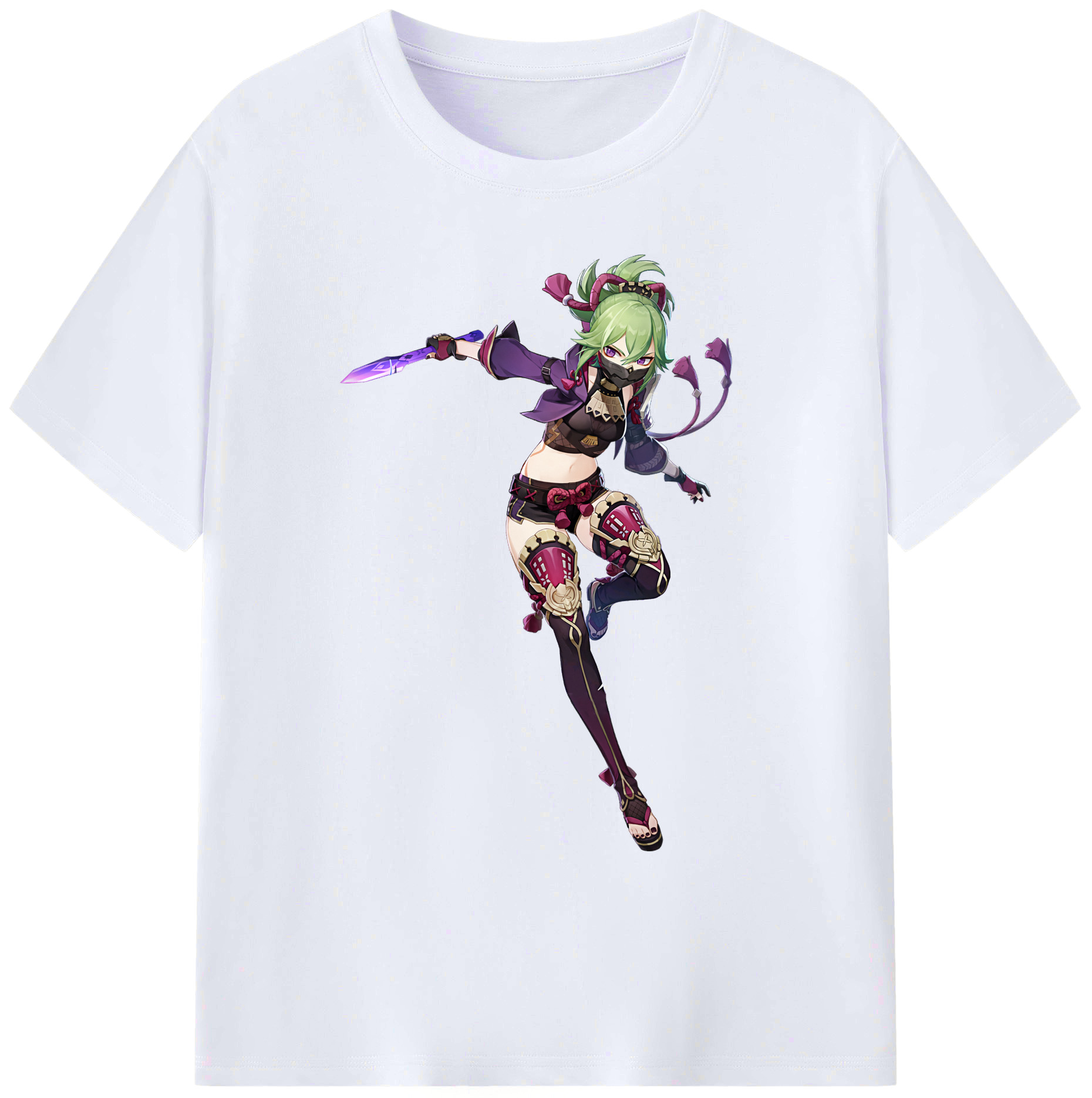 げんし神  久岐忍 くき しのぶ genshin Kuki Shinobu 綿100％ メンズ半袖Tシャツ｜肌触りやわらか＆通気性
