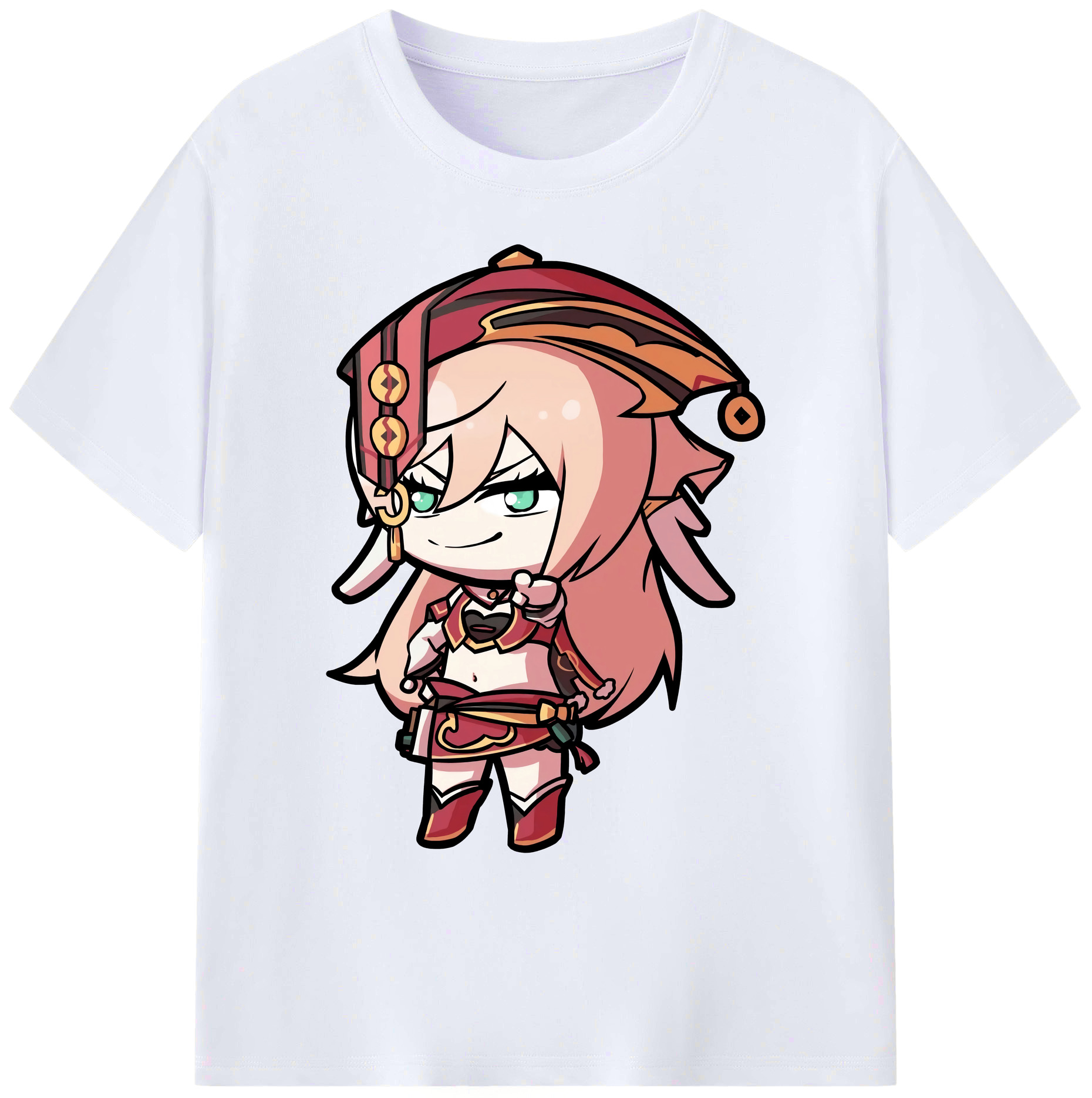 げんし神 ヤンフェイ genshin Yanfei 綿100％ メンズ半袖Tシャツ｜肌触りやわらか＆通気性