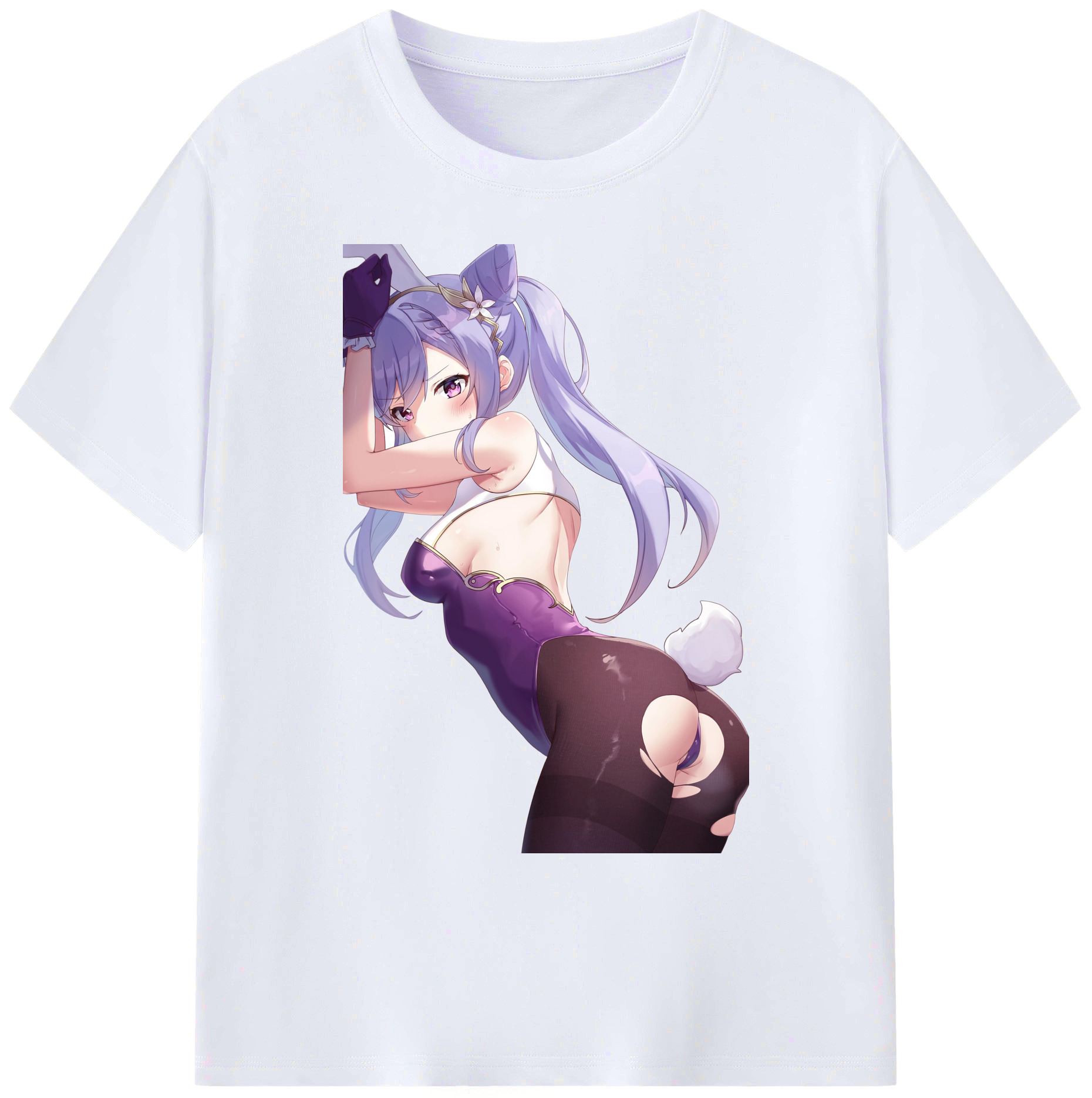 げんし神 刻晴 こくせい genshin Kokusei 綿100％ メンズ半袖Tシャツ｜肌触りやわらか＆通気性