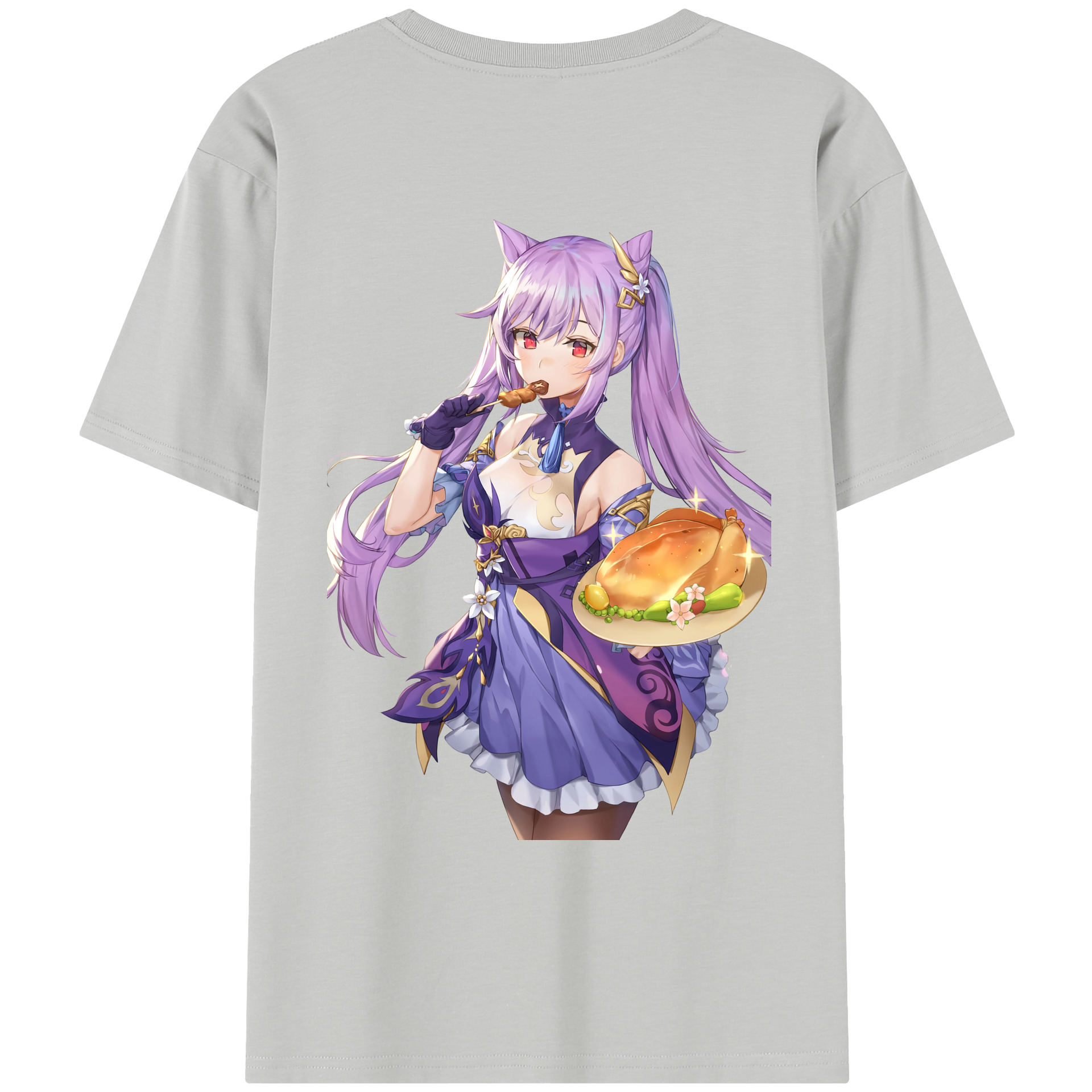 げんし神 刻晴 こくせい genshin Kokusei レディース半袖Tシャツ(バックプリント)