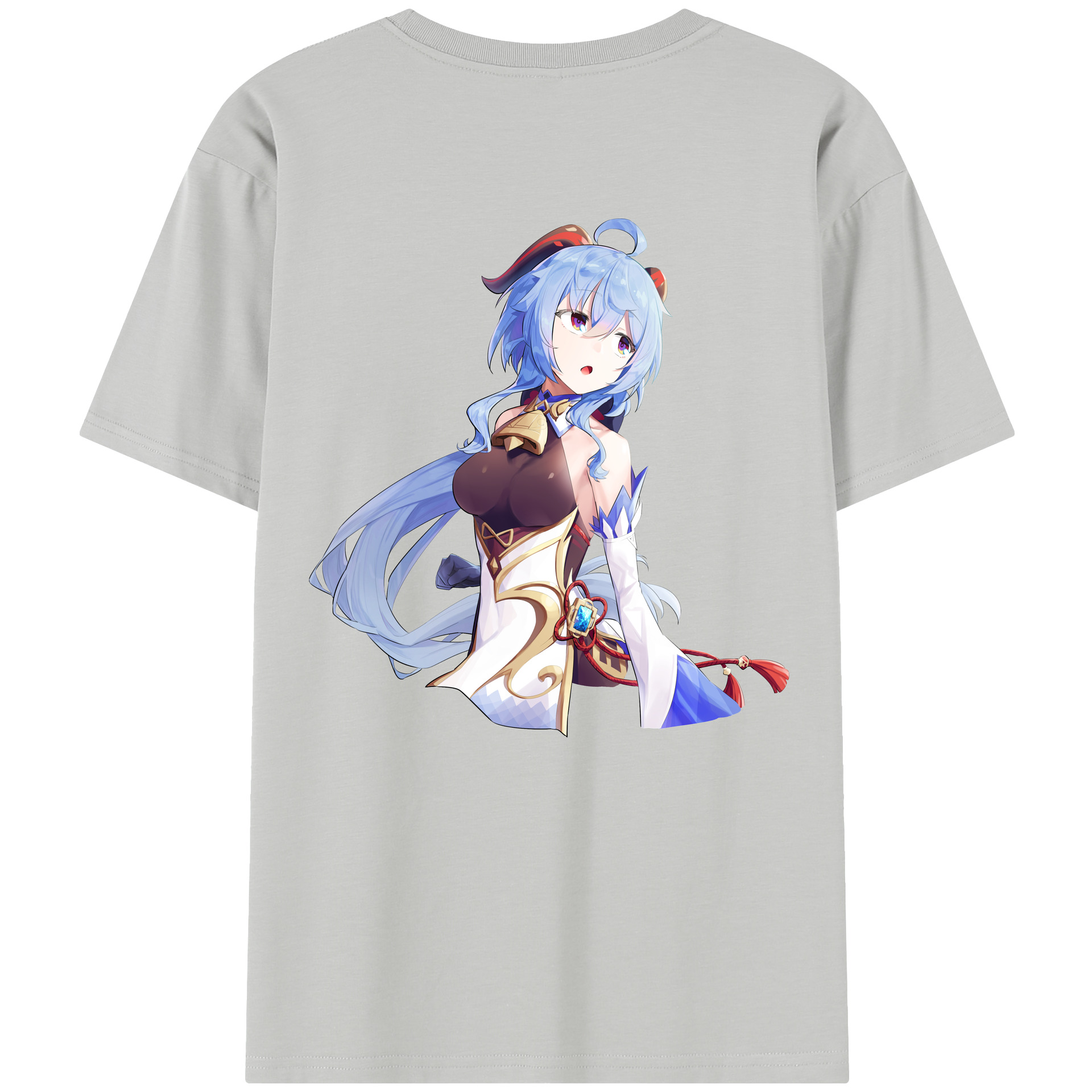 げんし神 甘雨 かんう genshin Ganyu レディース半袖Tシャツ(バックプリント)