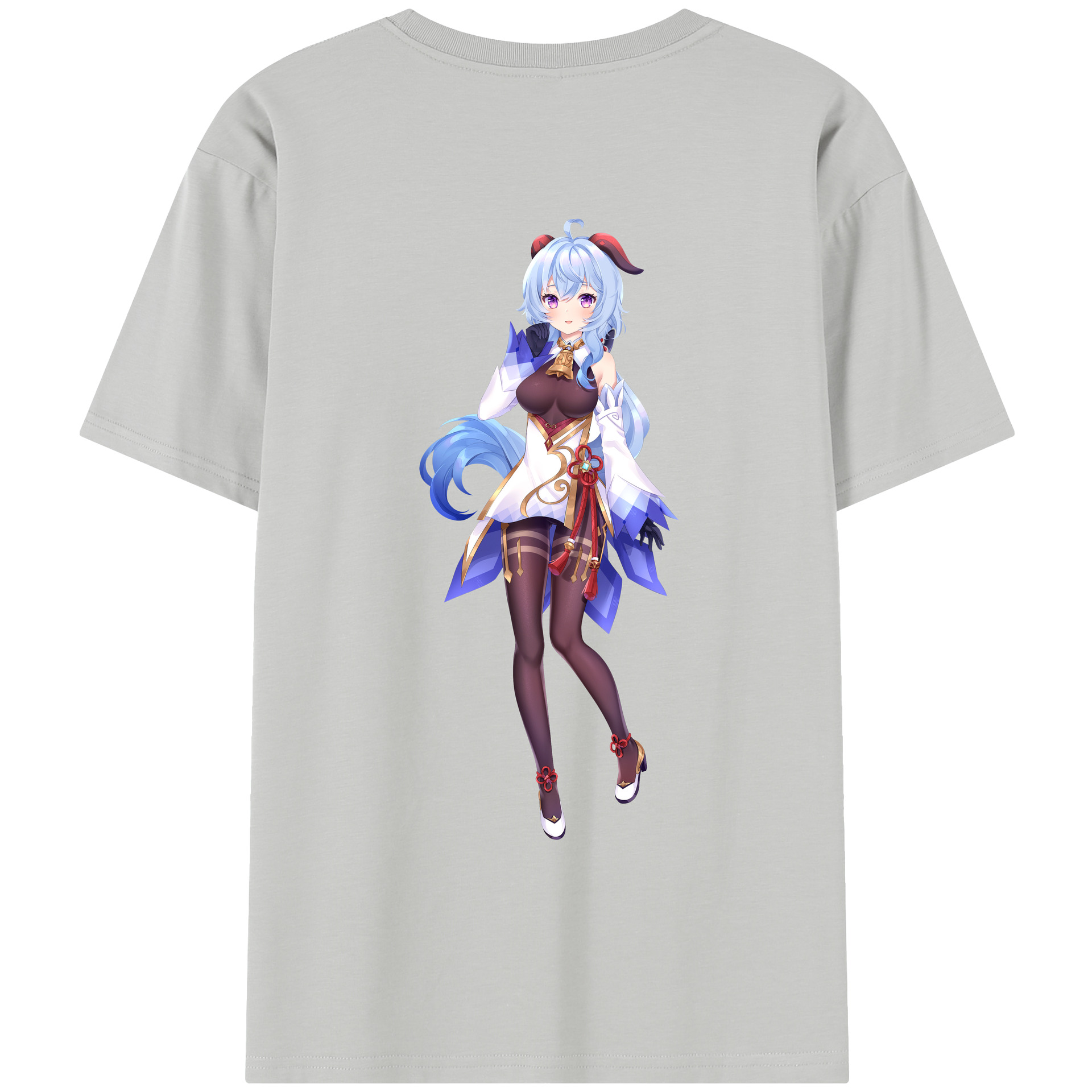 げんし神 甘雨 かんう genshin Ganyu レディース半袖Tシャツ(バックプリント)
