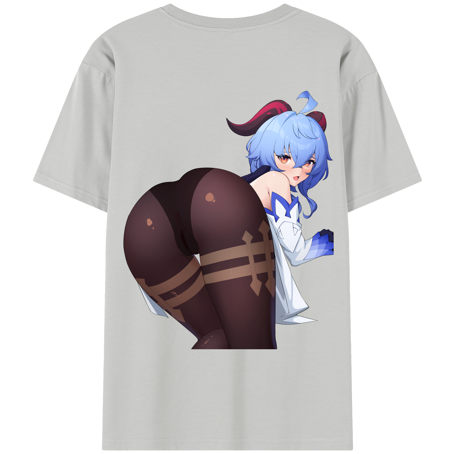 げんし神 甘雨 かんう genshin Ganyu レディース半袖Tシャツ(バックプリント)