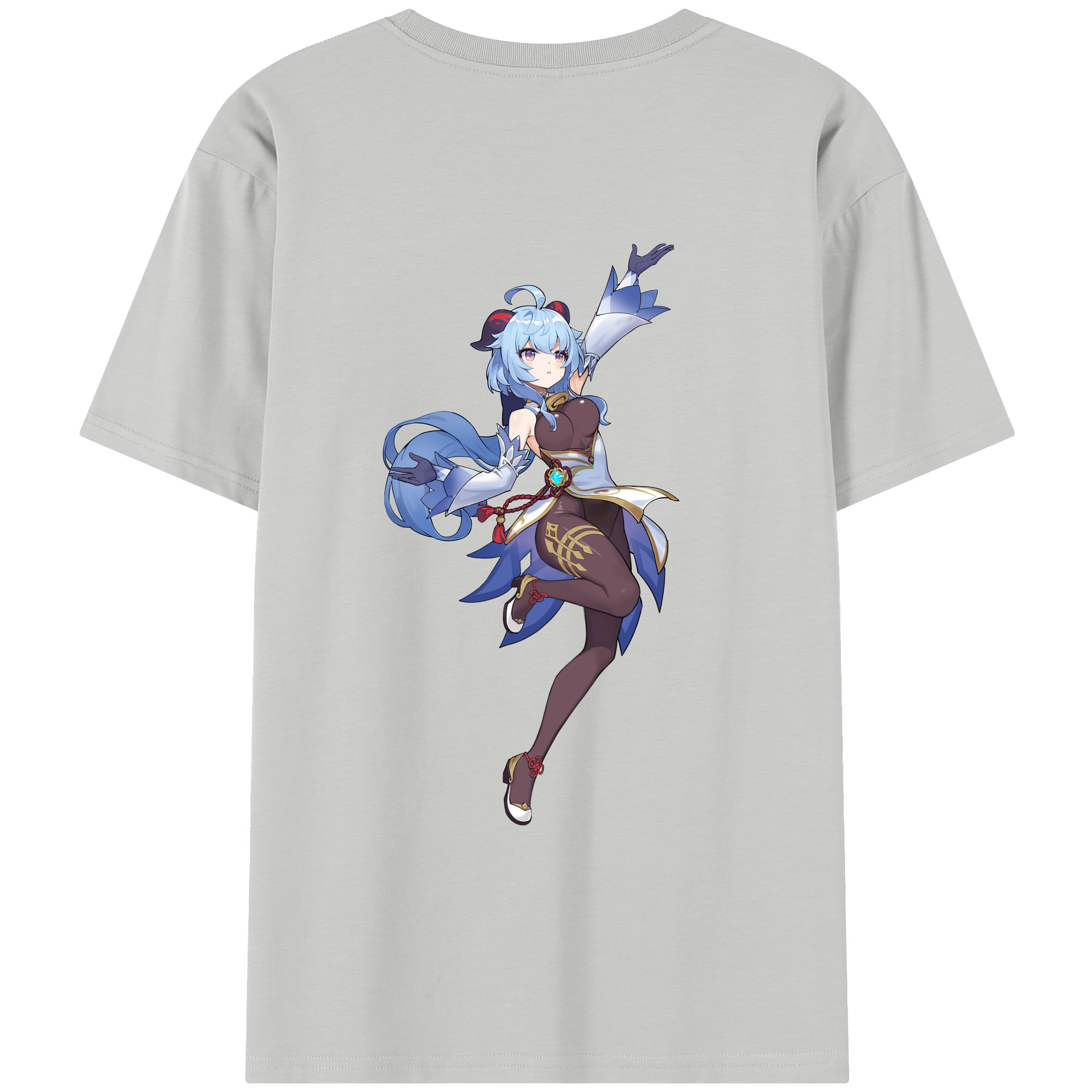 げんし神 甘雨 かんう genshin Ganyu レディース半袖Tシャツ(バックプリント)