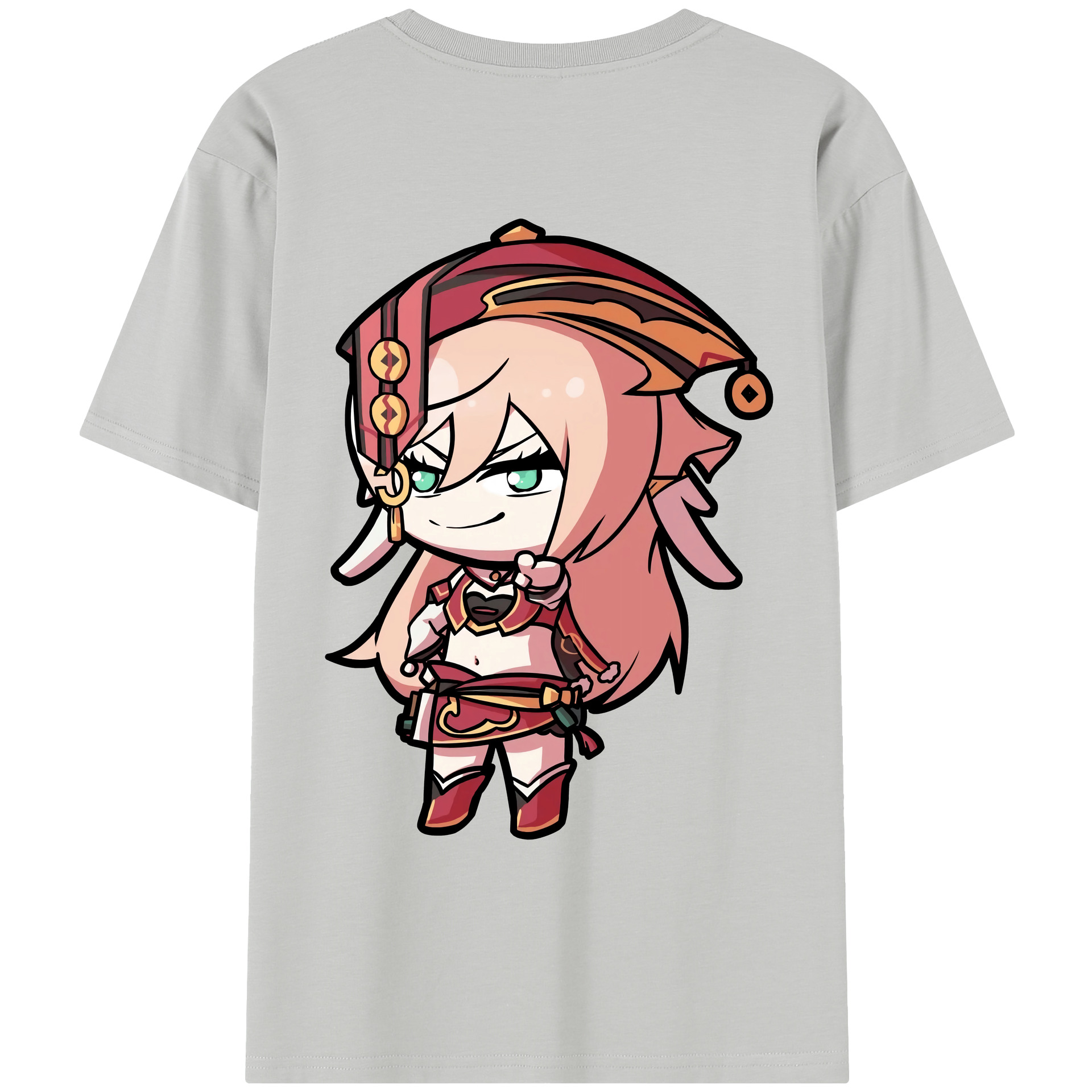 げんし神 ヤンフェイ genshin Yanfei レディース半袖Tシャツ(バックプリント)