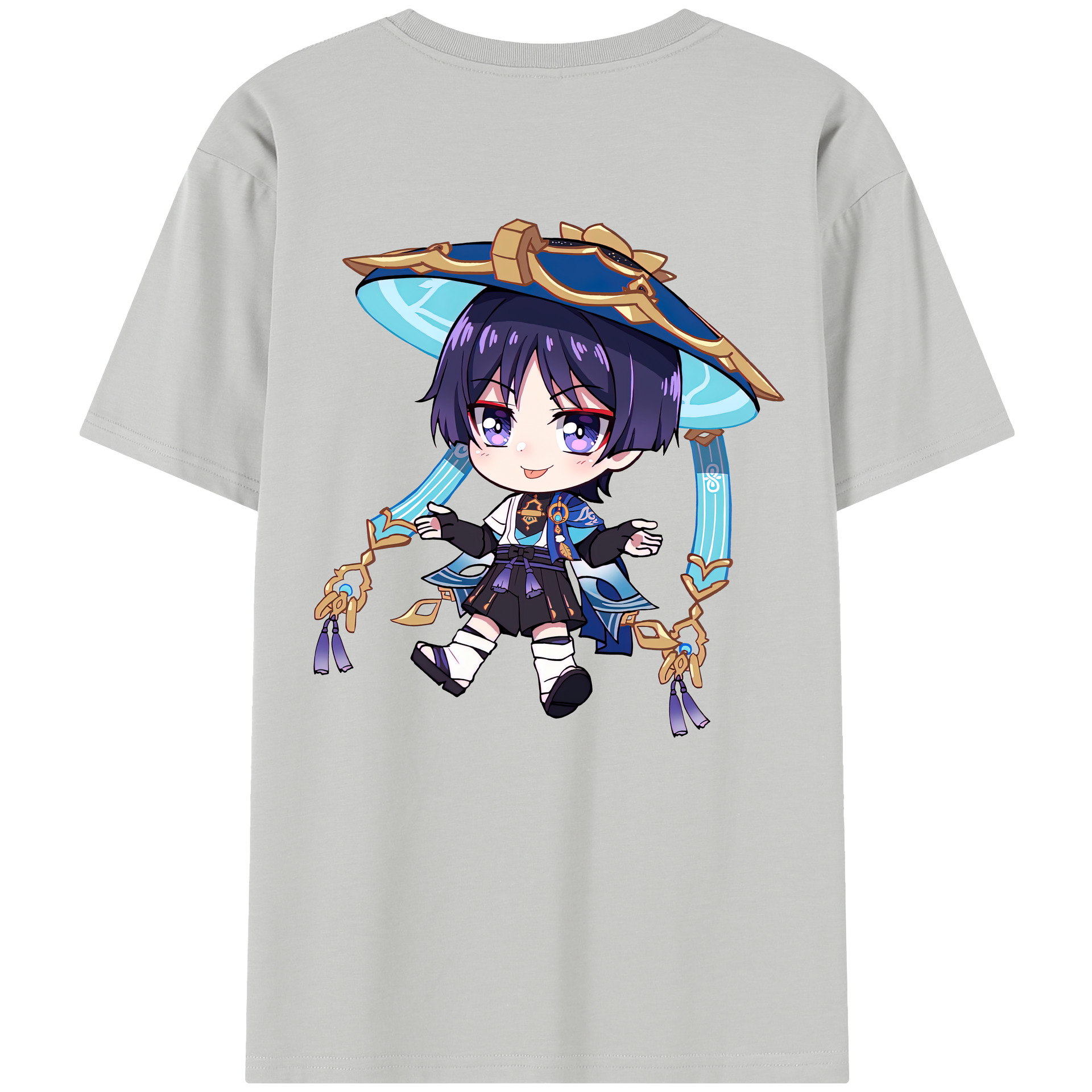 げんし神 さんペい genshin Sanpei レディース半袖Tシャツ(バックプリント)