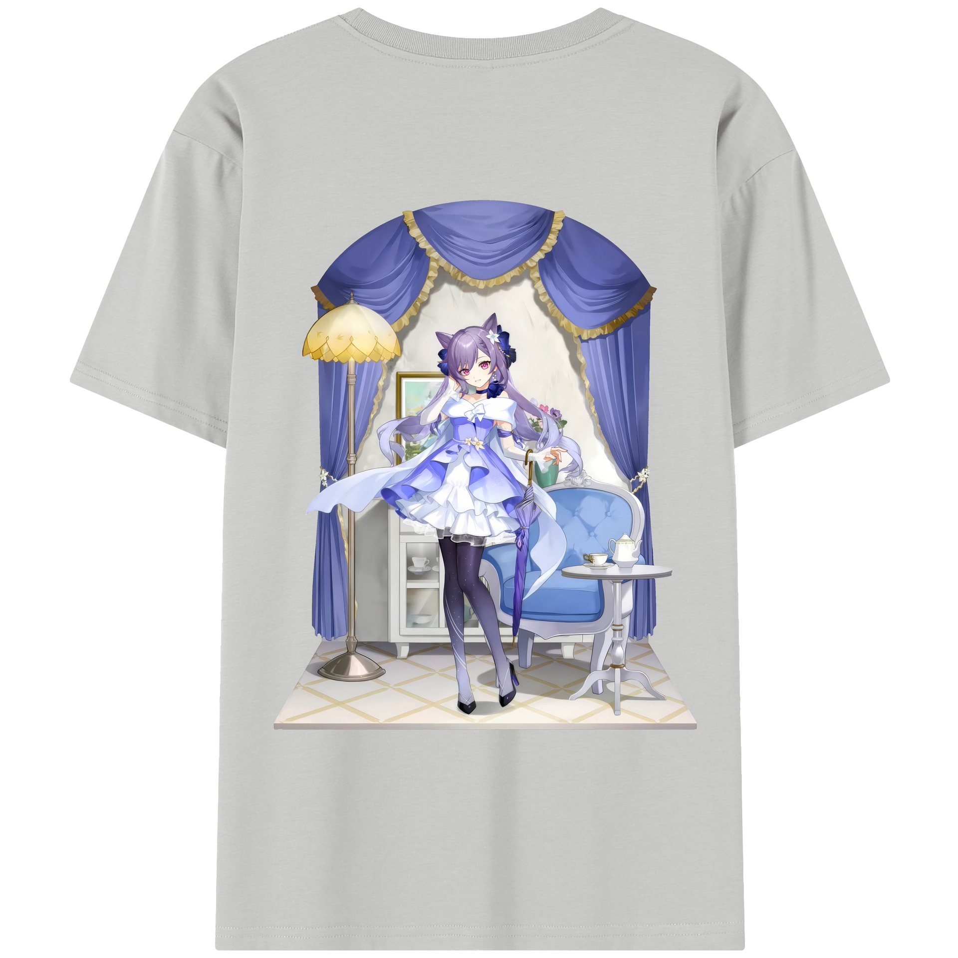げんし神 刻晴 こくせい genshin Kokusei レディース半袖Tシャツ(バックプリント)
