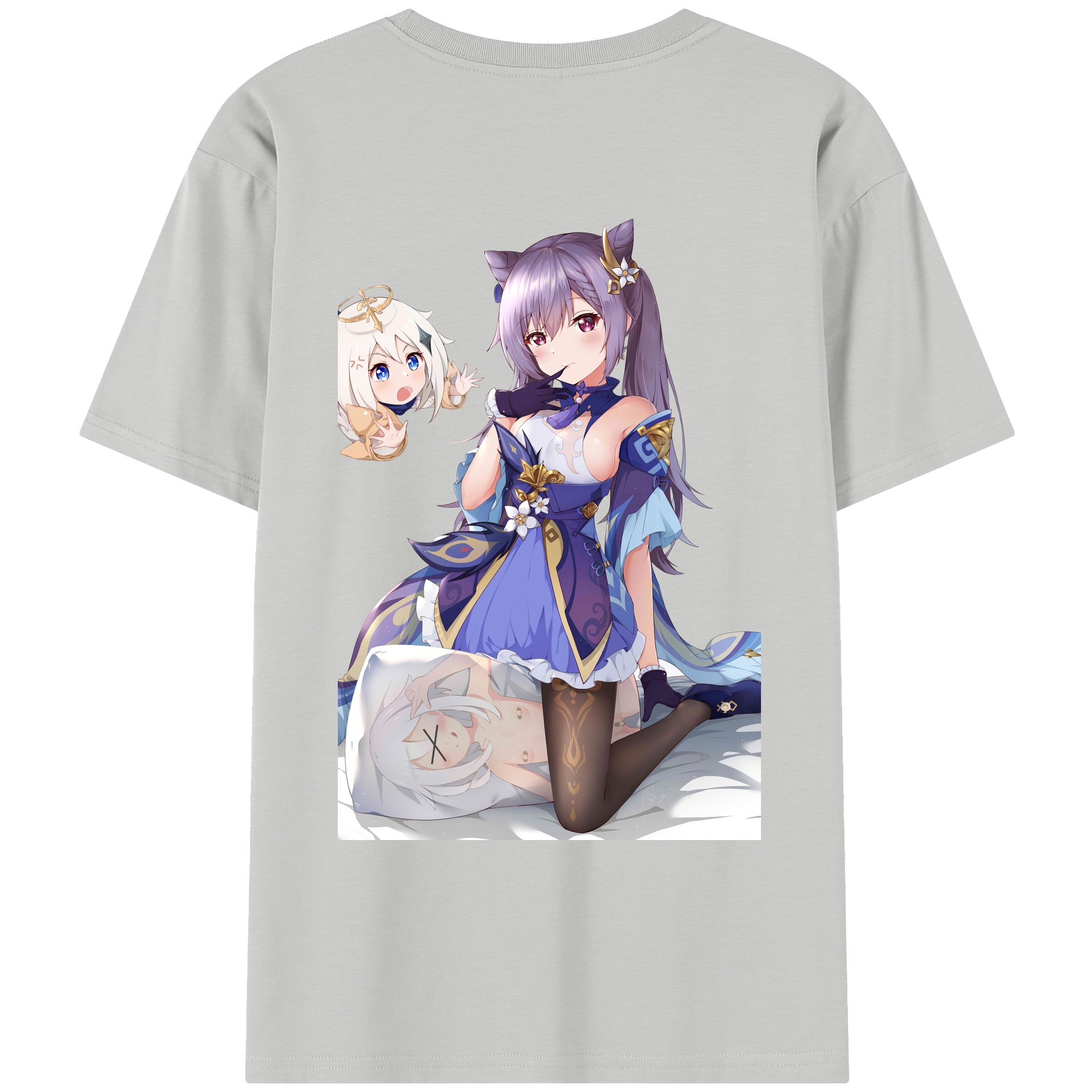 げんし神 刻晴 こくせい genshin Kokusei レディース半袖Tシャツ(バックプリント)