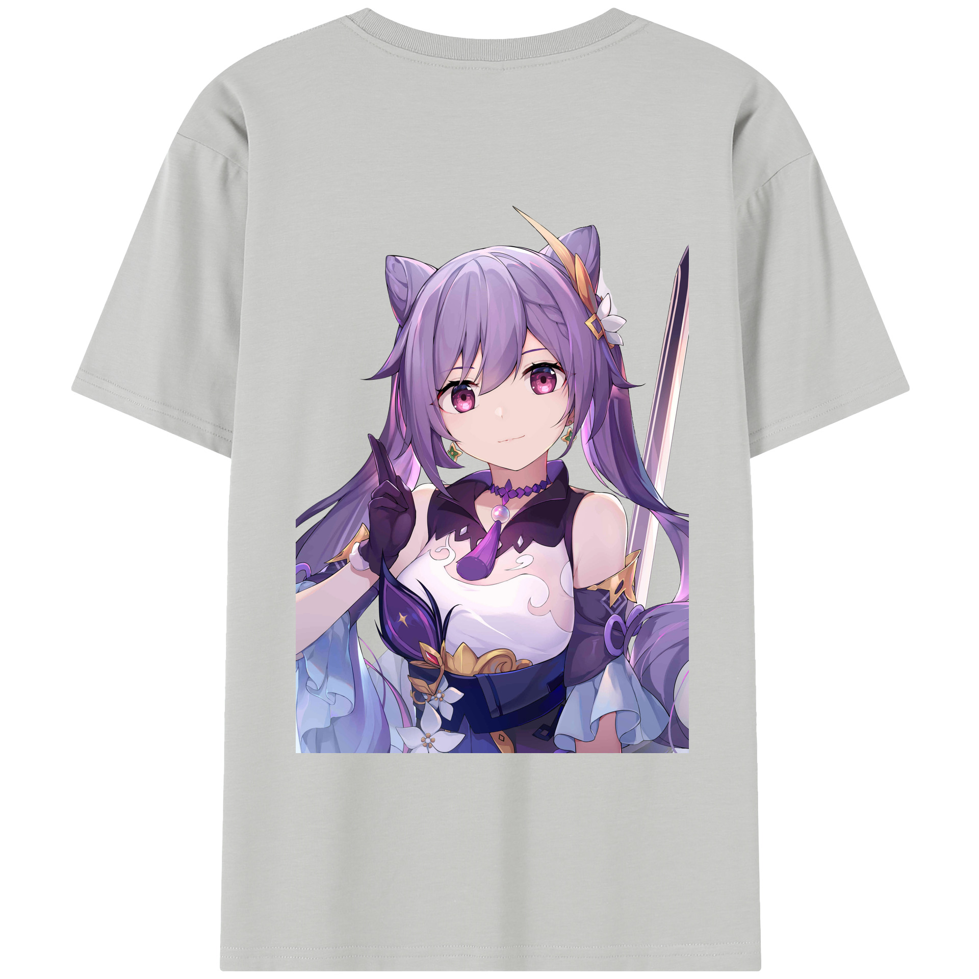げんし神 刻晴 こくせい genshin Kokusei レディース半袖Tシャツ(バックプリント)
