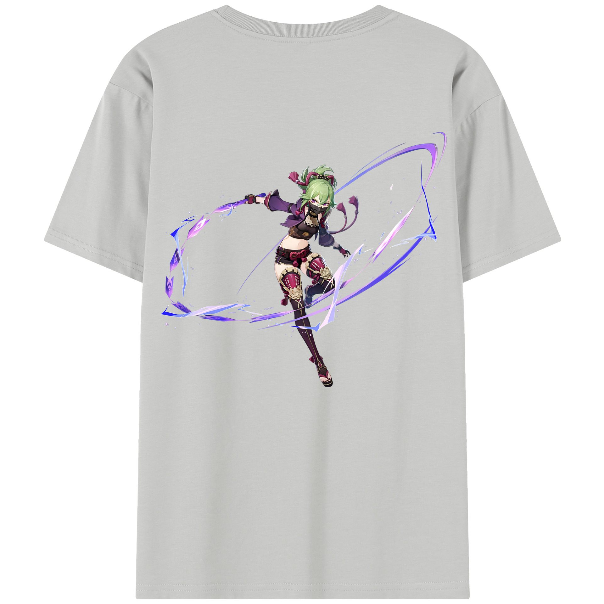 げんし神  久岐忍 くき しのぶ genshin Kuki Shinobu レディース半袖Tシャツ(バックプリント)