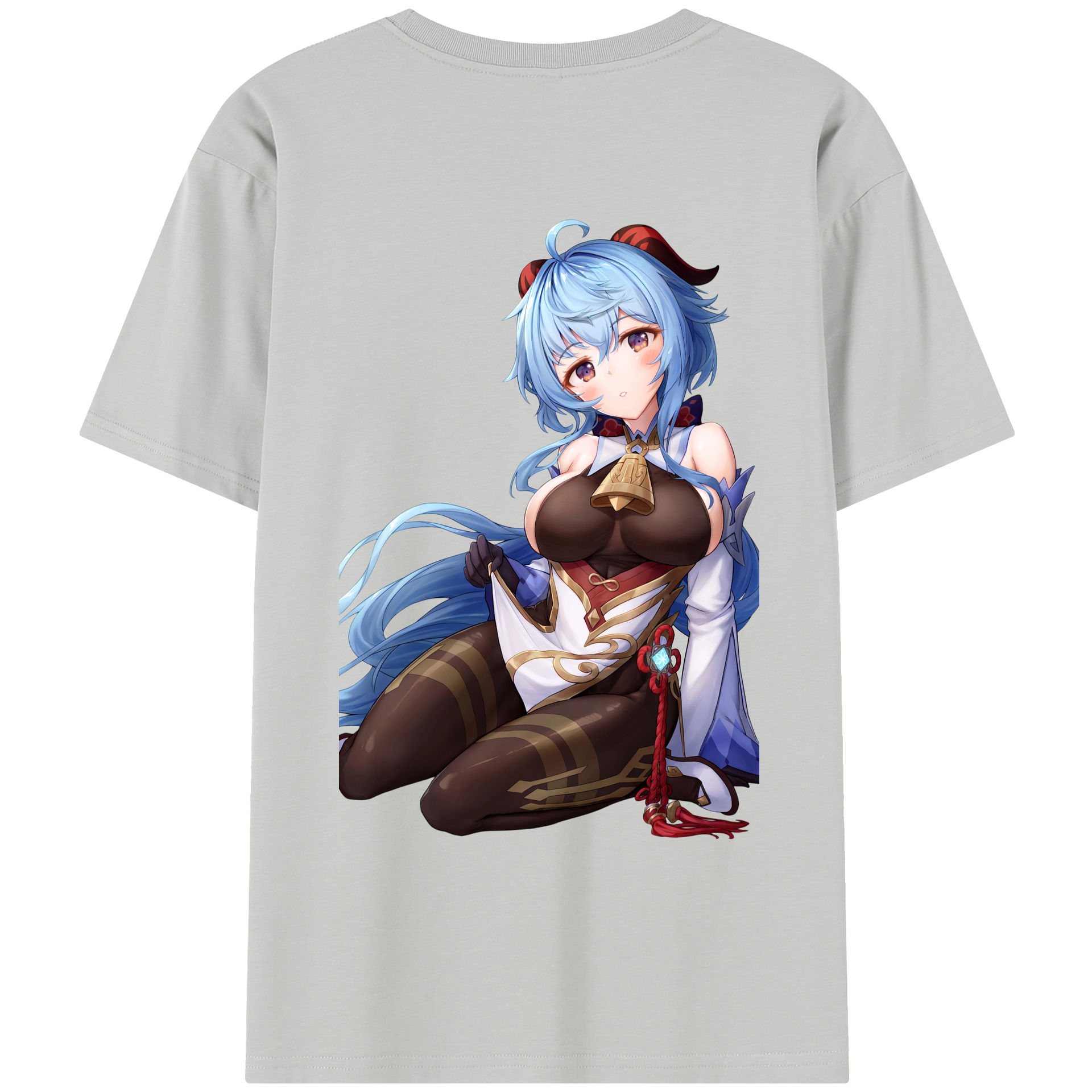 げんし神 甘雨 かんう genshin Ganyu レディース半袖Tシャツ(バックプリント)