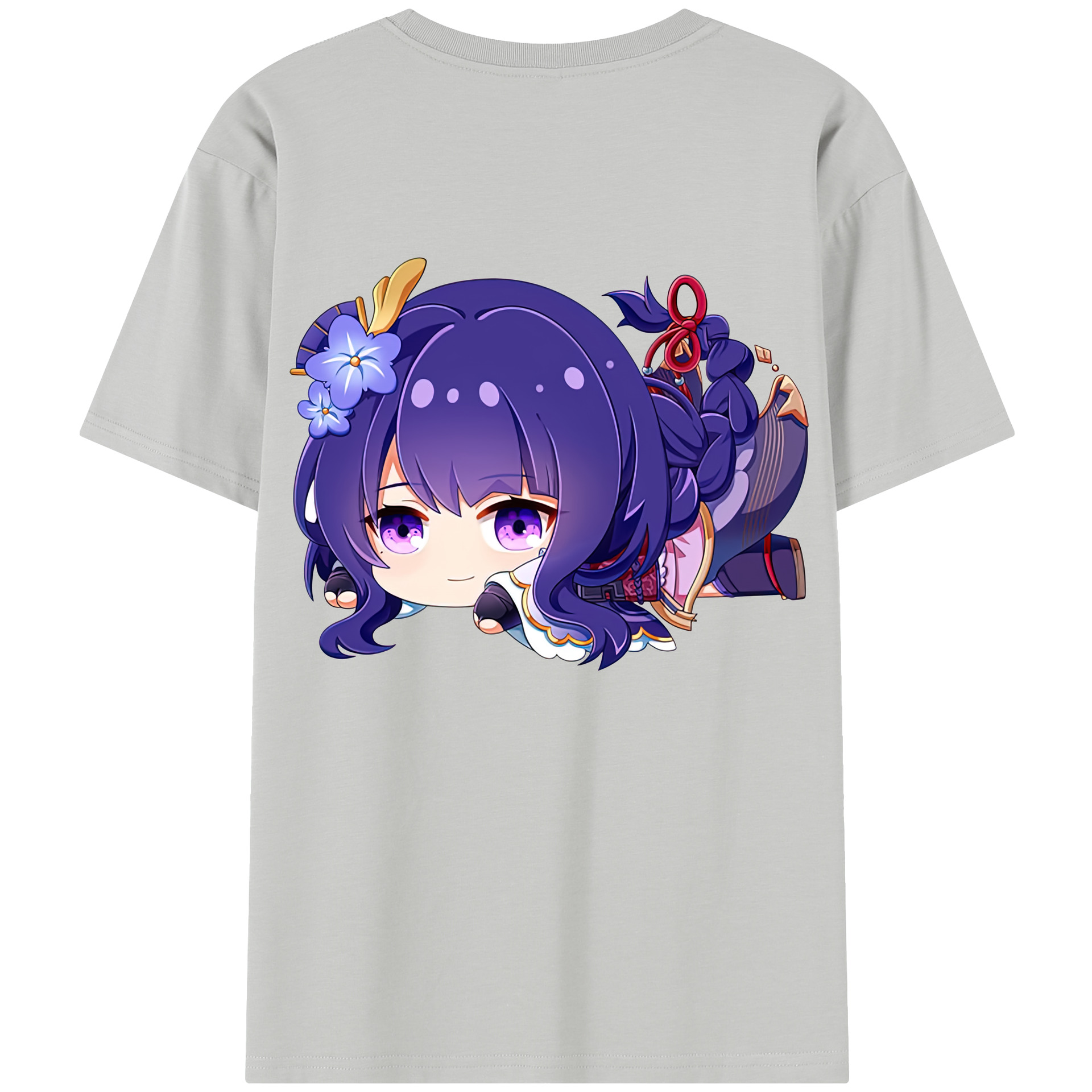げんし神 雷電将軍 らいでんしょうぐん genshin Raiden Shogun レディース半袖Tシャツ(バックプリント)
