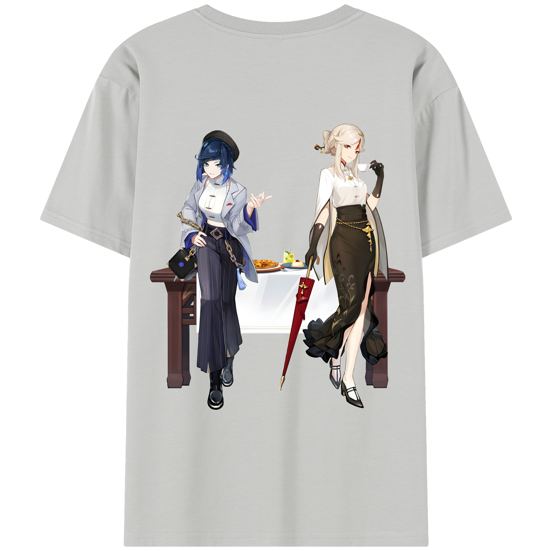 げんし神 夜兰 やらん genshin Yaran レディース半袖Tシャツ(バックプリント)