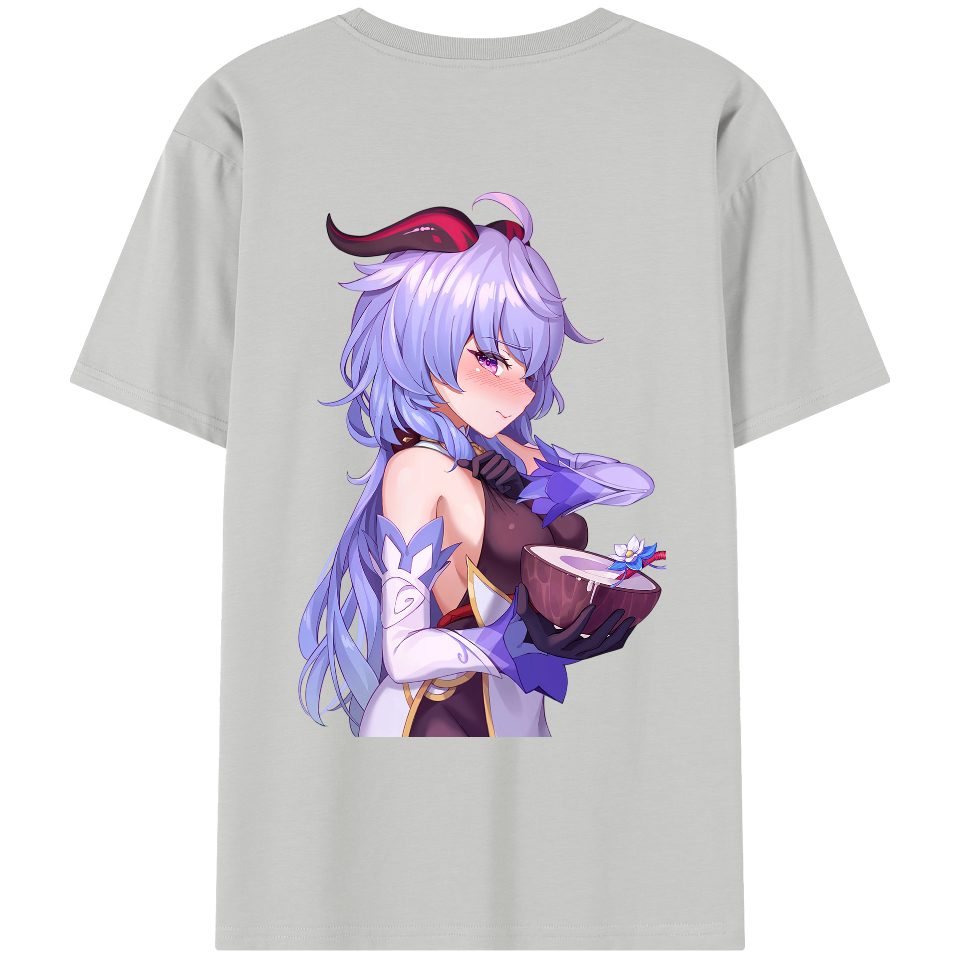 げんし神 甘雨 かんう genshin Ganyu レディース半袖Tシャツ(バックプリント)