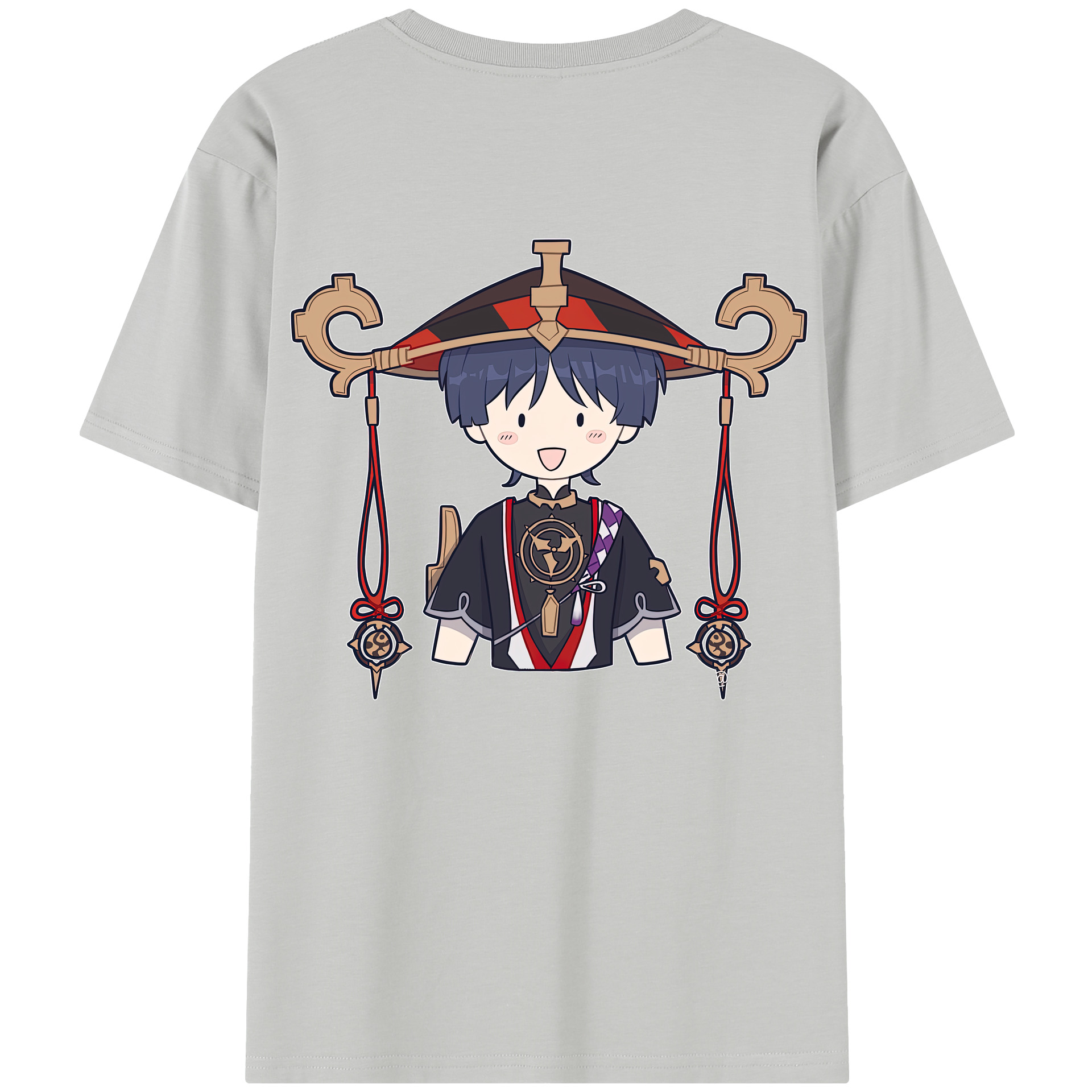 げんし神 さんペい genshin Sanpei レディース半袖Tシャツ(バックプリント)