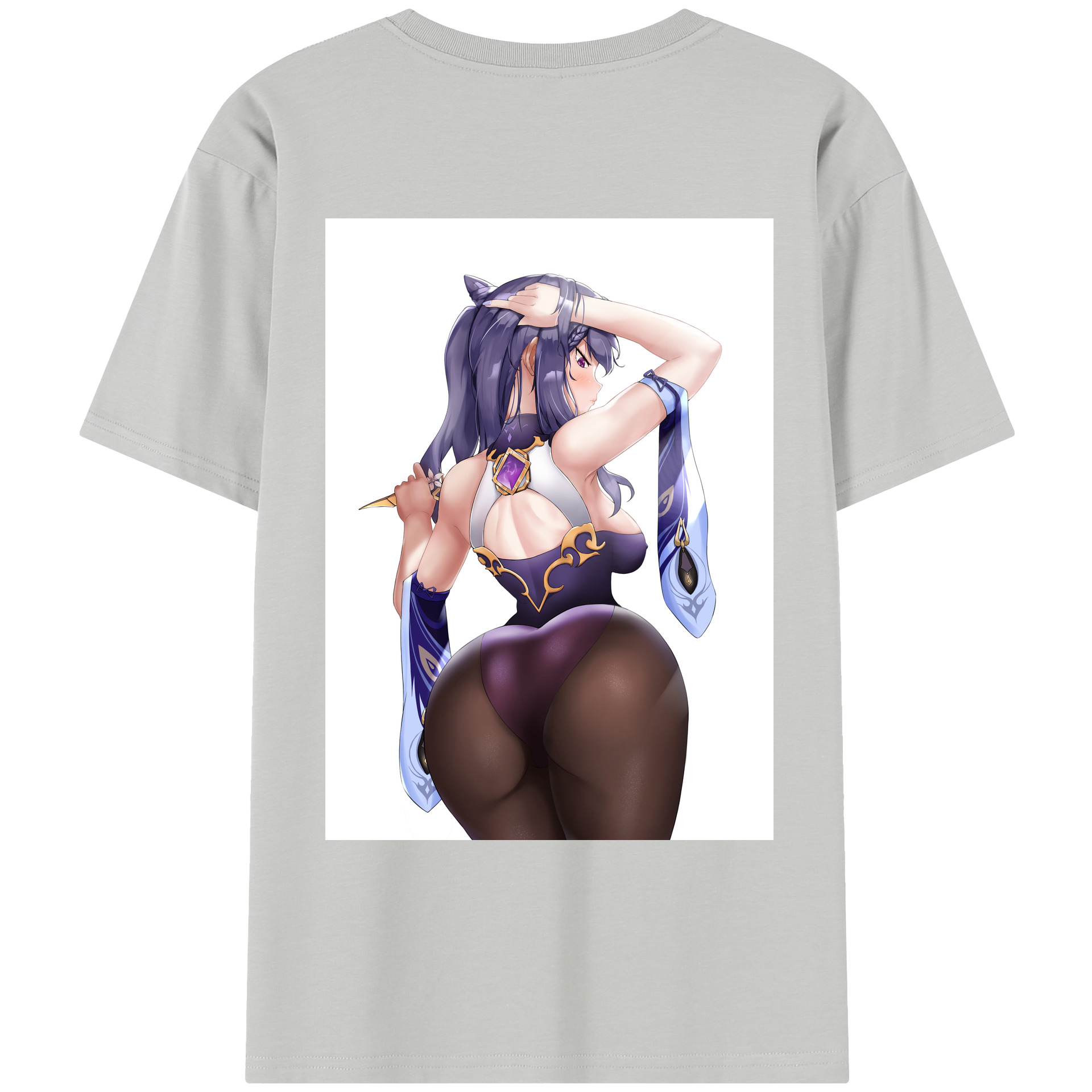 げんし神 刻晴 こくせい genshin Kokusei レディース半袖Tシャツ(バックプリント)