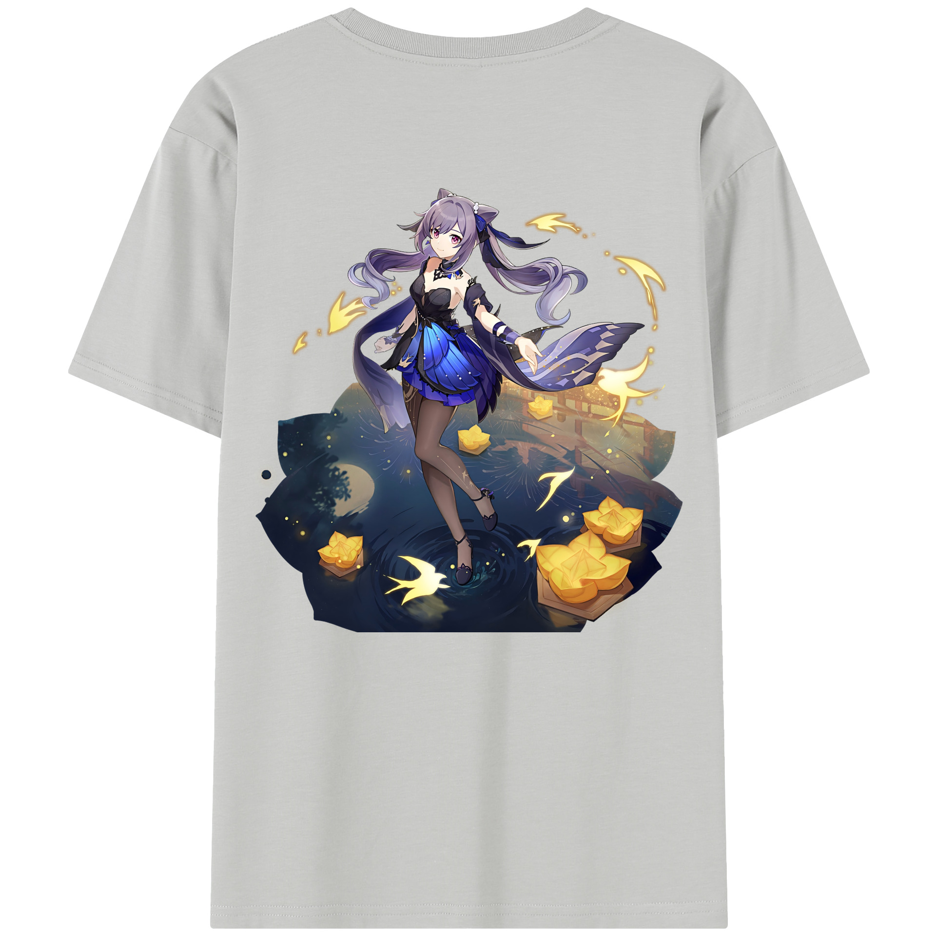げんし神 刻晴 こくせい genshin Kokusei レディース半袖Tシャツ(バックプリント)