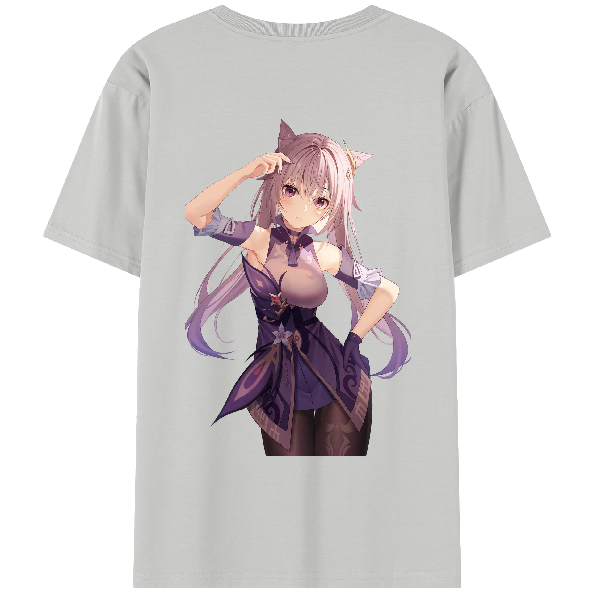 げんし神 刻晴 こくせい genshin Kokusei レディース半袖Tシャツ(バックプリント)
