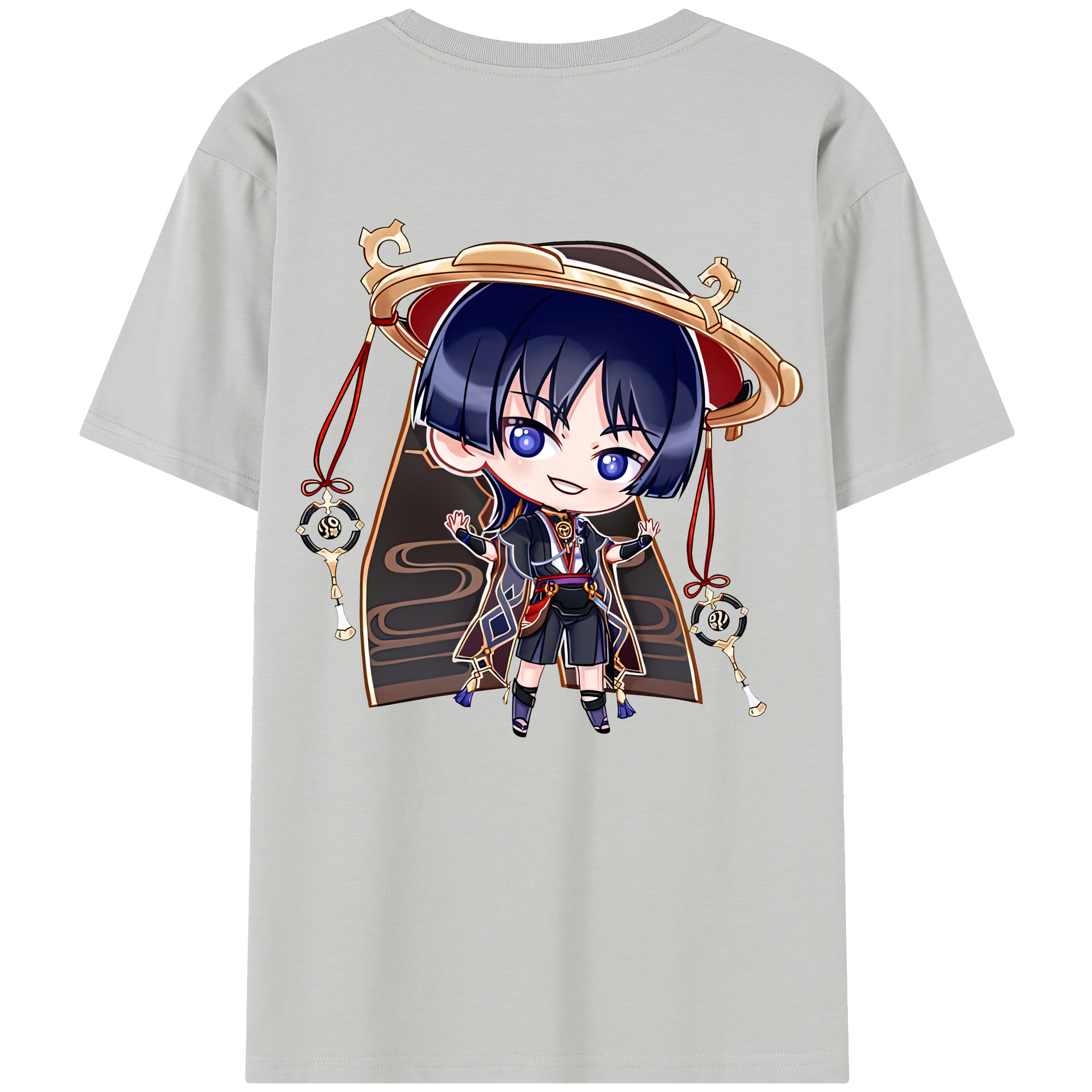 げんし神 さんペい genshin Sanpei レディース半袖Tシャツ(バックプリント)
