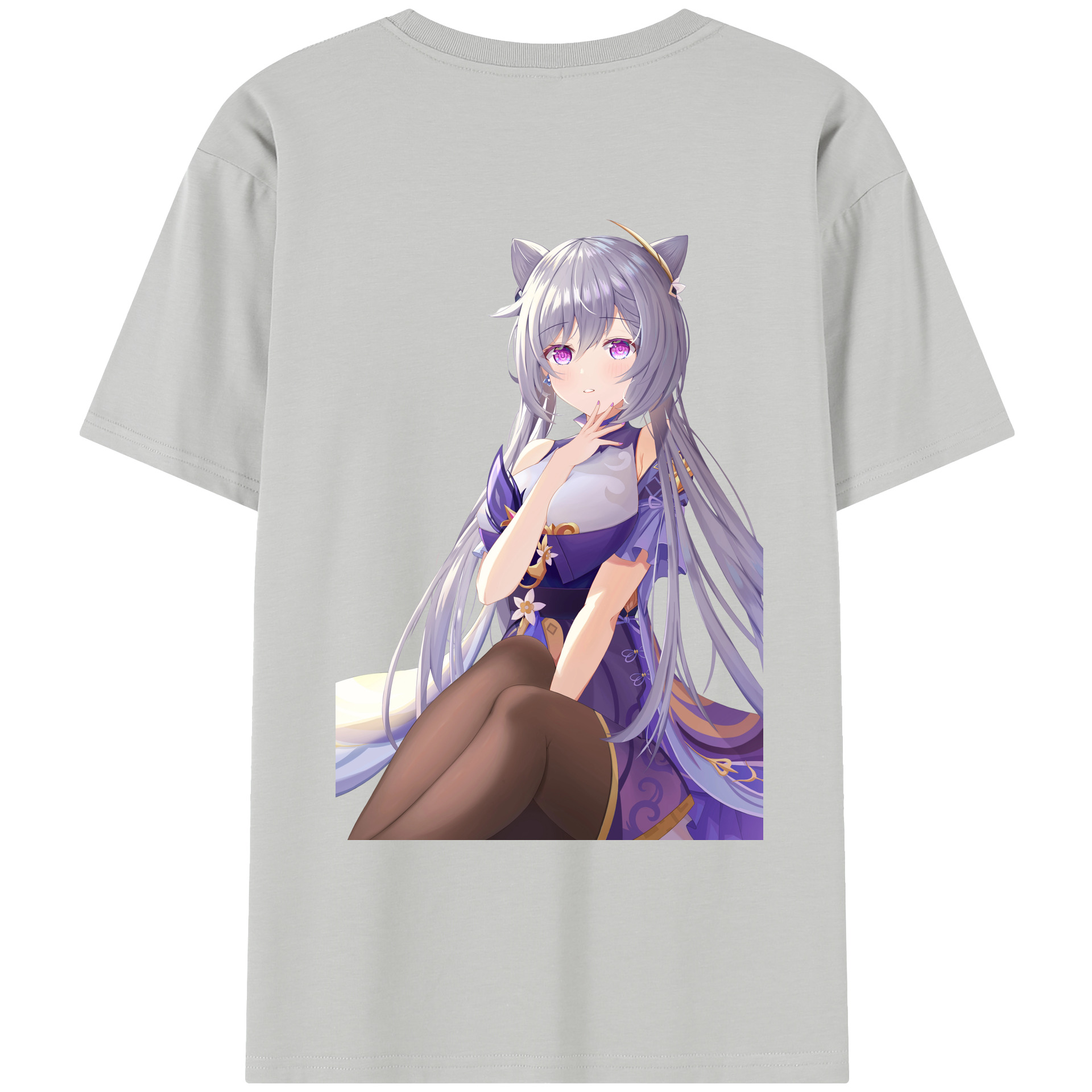 げんし神 刻晴 こくせい genshin Kokusei レディース半袖Tシャツ(バックプリント)