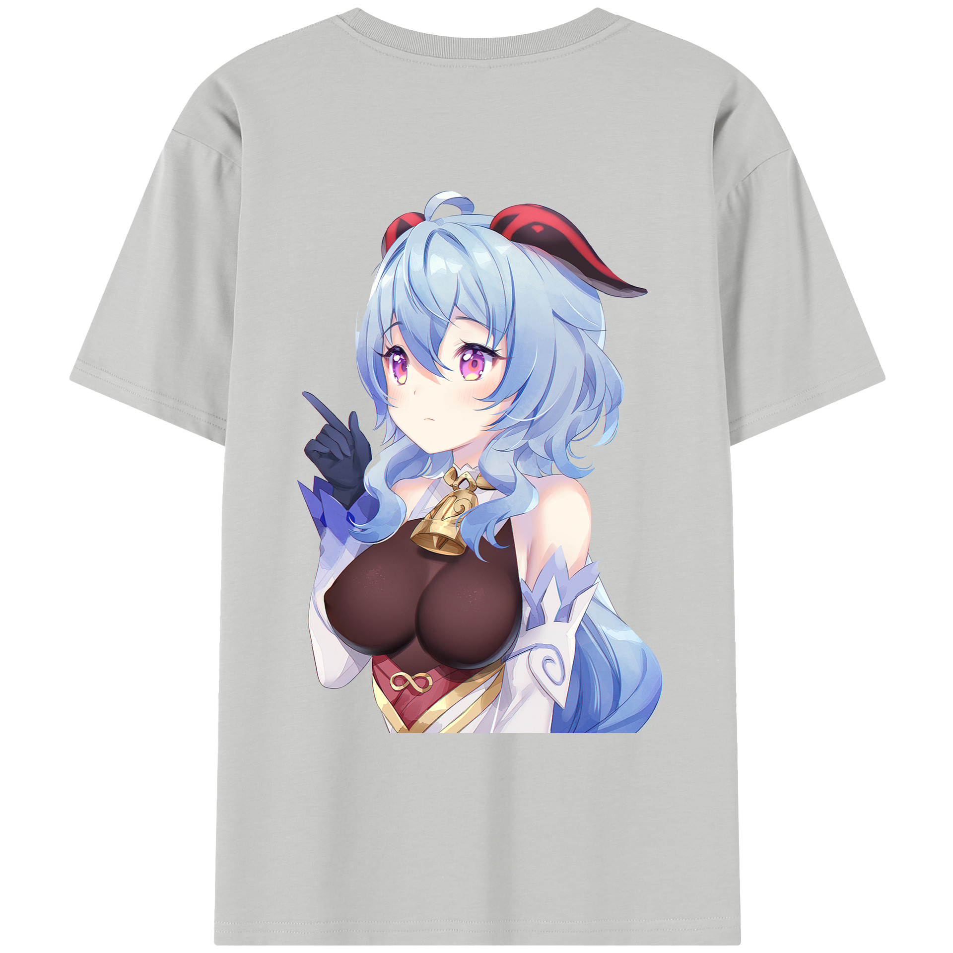 げんし神 甘雨 かんう genshin Ganyu レディース半袖Tシャツ(バックプリント)