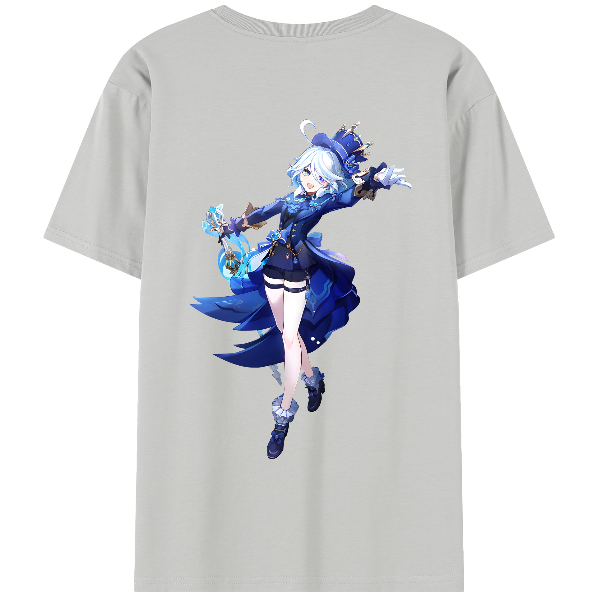 げんし神 フリーナ genshin Furina レディース半袖Tシャツ(バックプリント)