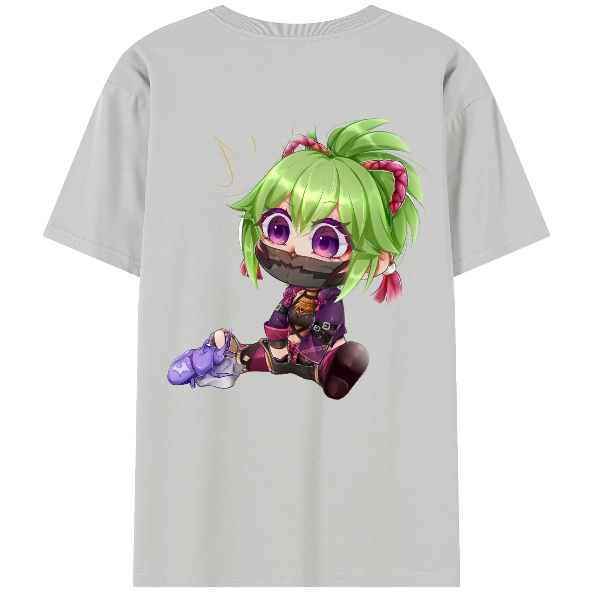 げんし神  久岐忍 くき しのぶ genshin Kuki Shinobu レディース半袖Tシャツ(バックプリント)