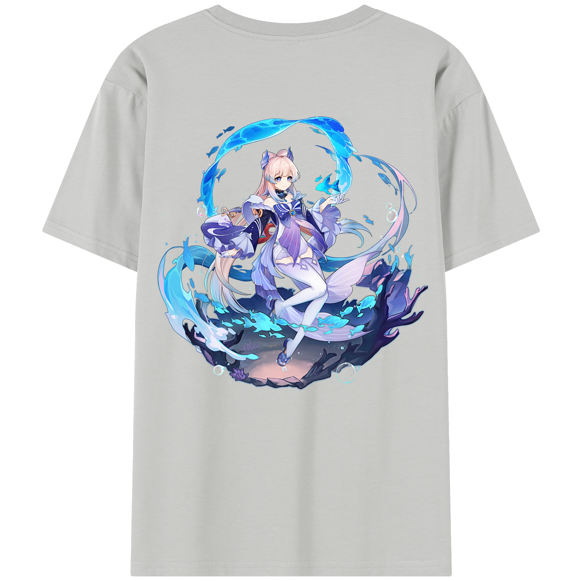 げんし神 珊瑚宮心海 サンゴノミヤ・ココミ genshin Sangonomiya Kokomi レディース半袖Tシャツ(バックプリント)