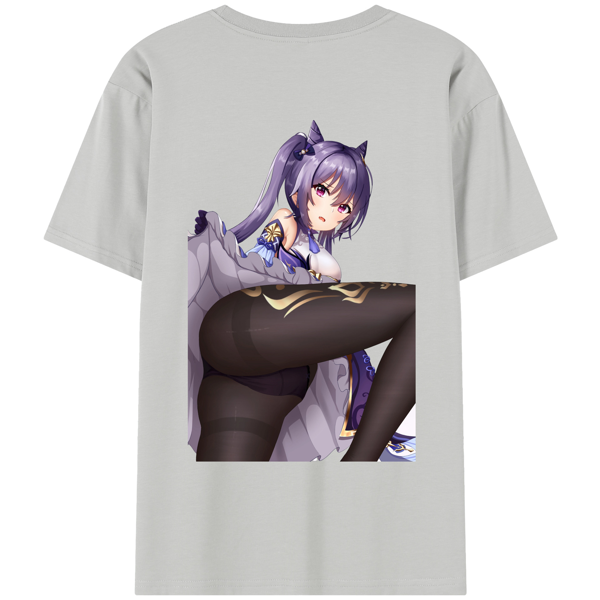 げんし神 刻晴 こくせい genshin Kokusei レディース半袖Tシャツ(バックプリント)