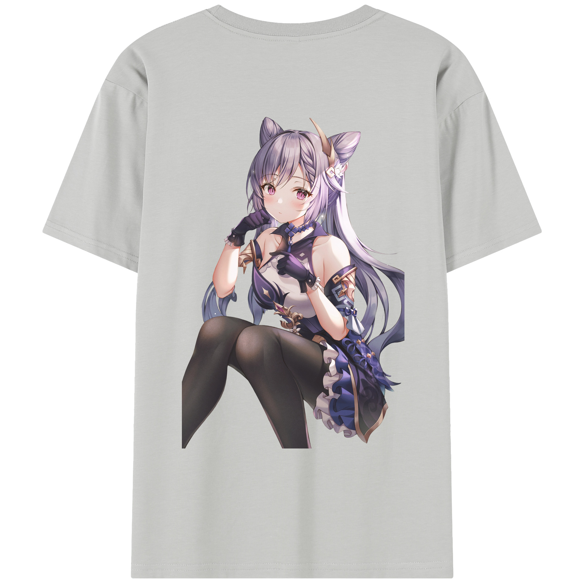 げんし神 刻晴 こくせい genshin Kokusei レディース半袖Tシャツ(バックプリント)