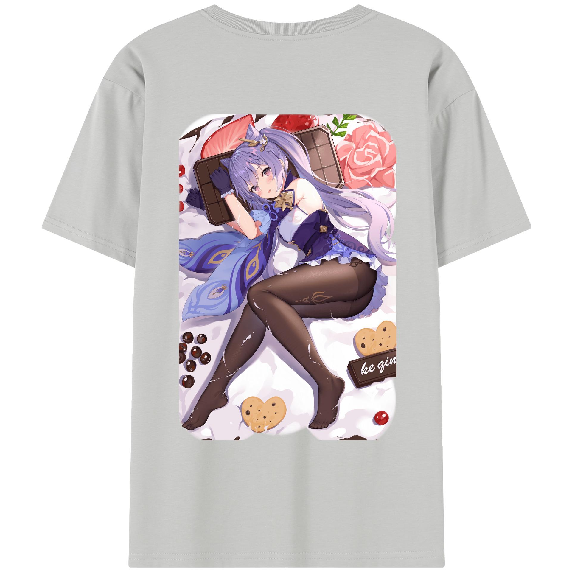 げんし神 刻晴 こくせい genshin Kokusei レディース半袖Tシャツ(バックプリント)