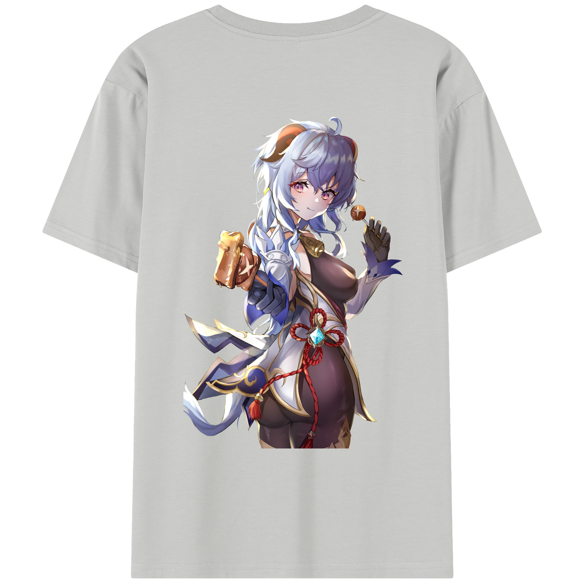 げんし神 甘雨 かんう genshin Ganyu レディース半袖Tシャツ(バックプリント)