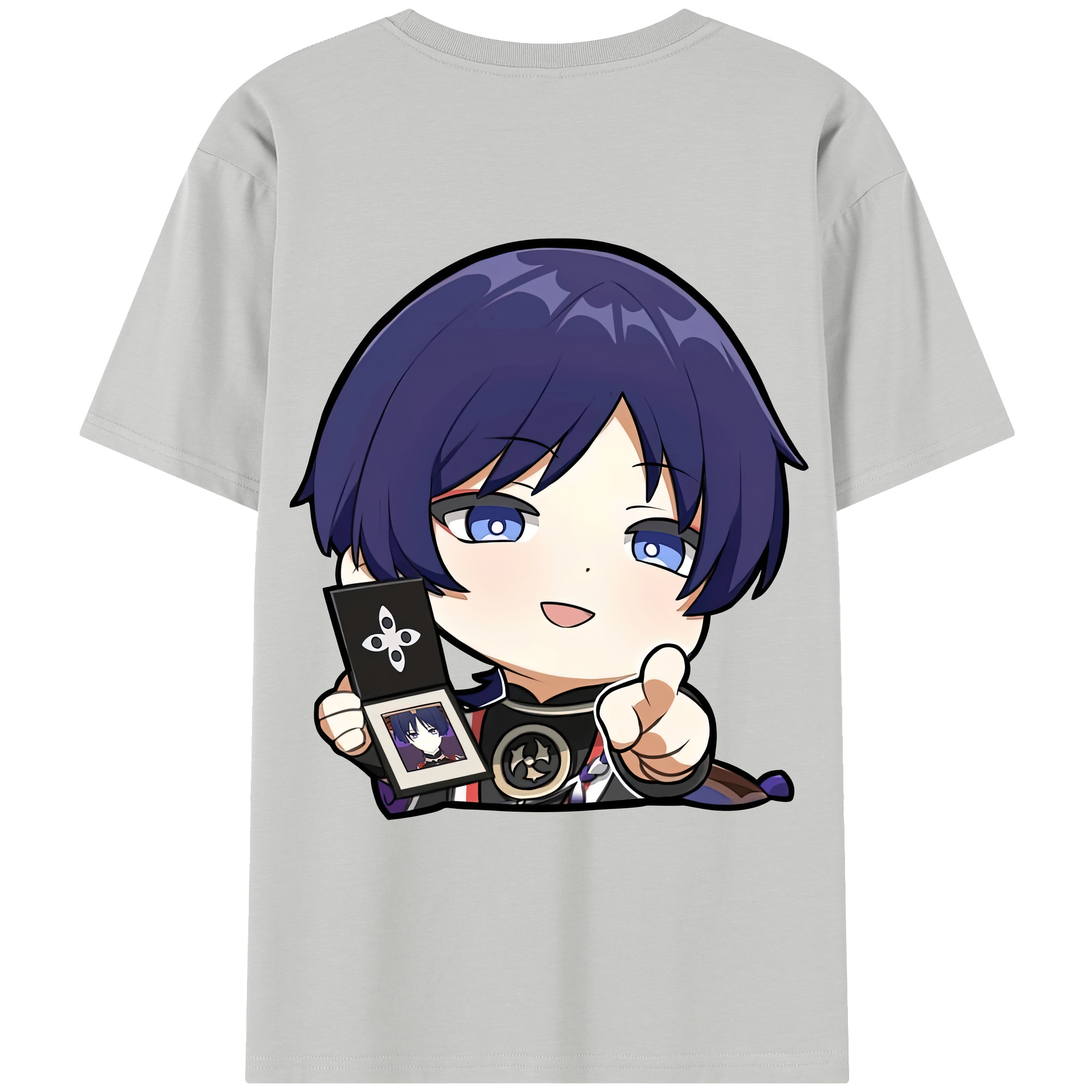 げんし神 さんペい genshin Sanpei レディース半袖Tシャツ(バックプリント)