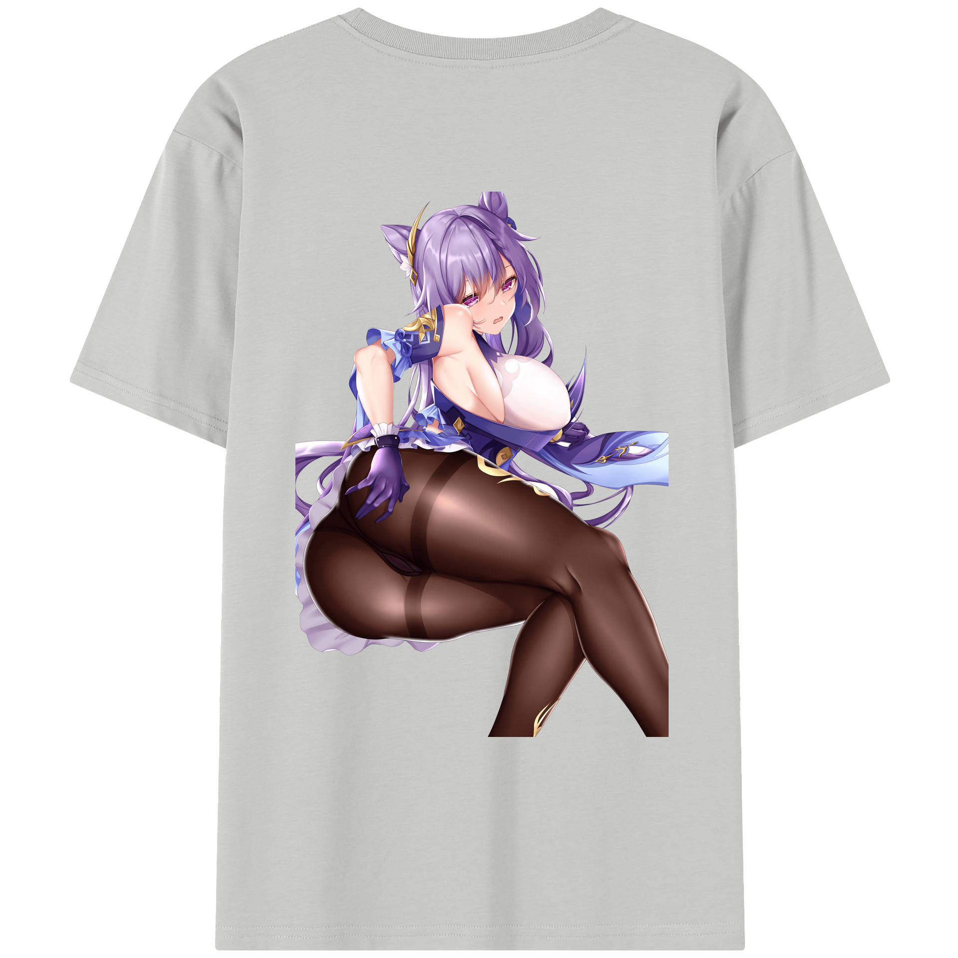 げんし神 刻晴 こくせい genshin Kokusei レディース半袖Tシャツ(バックプリント)