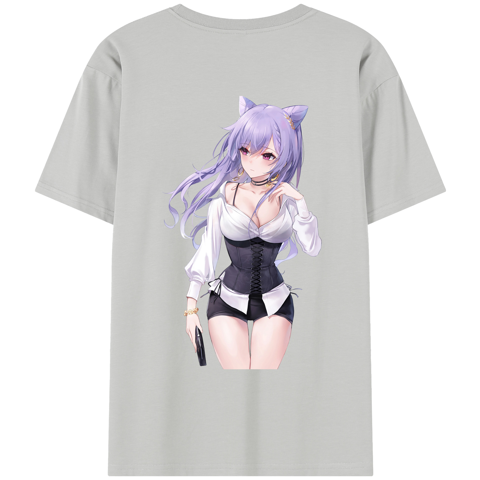 げんし神 刻晴 こくせい genshin Kokusei レディース半袖Tシャツ(バックプリント)