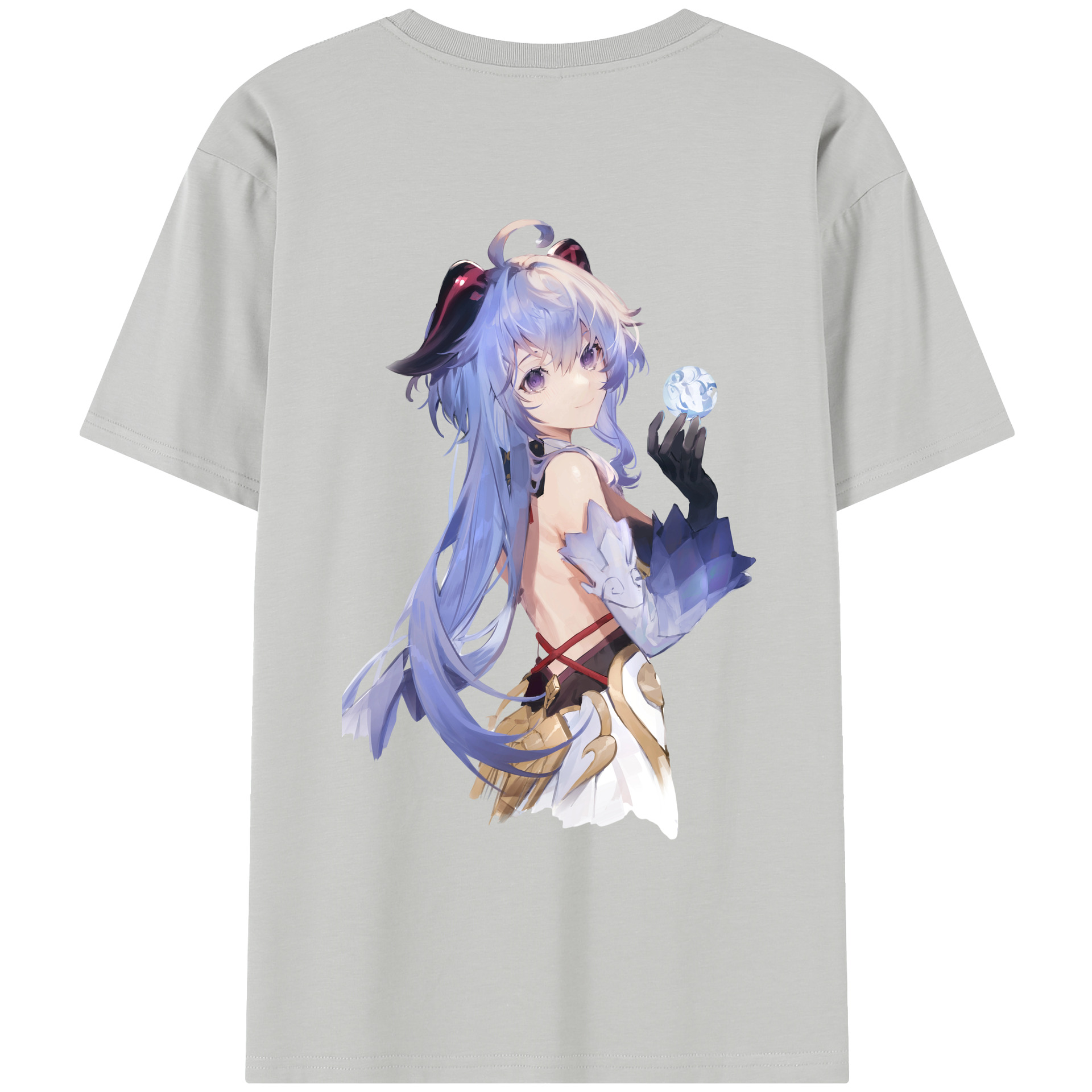 げんし神 甘雨 かんう genshin Ganyu レディース半袖Tシャツ(バックプリント)