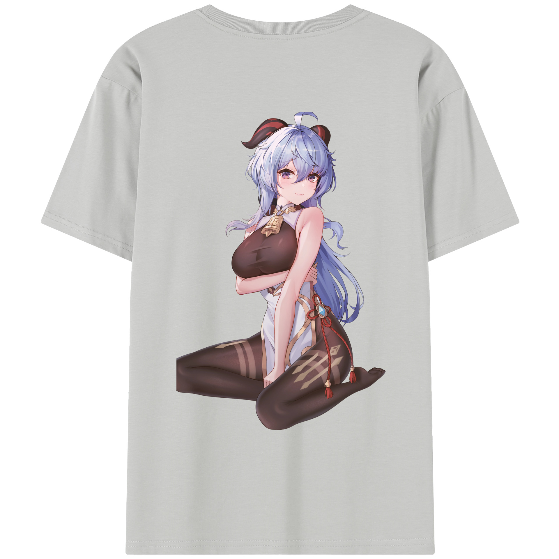 げんし神 甘雨 かんう genshin Ganyu レディース半袖Tシャツ(バックプリント)