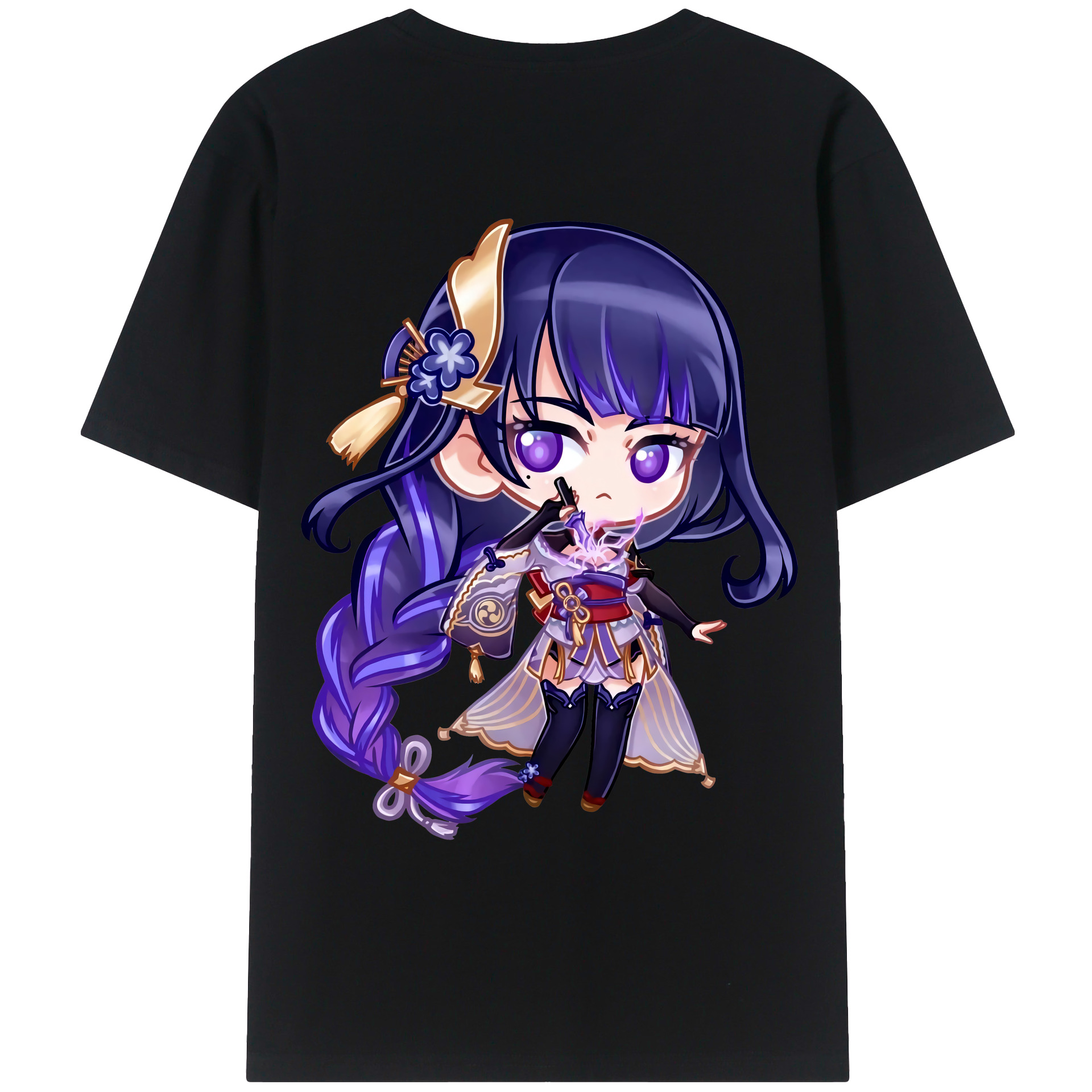 げんし神 雷電将軍 らいでんしょうぐん genshin Raiden Shogun レディース半袖Tシャツ(バックプリント)