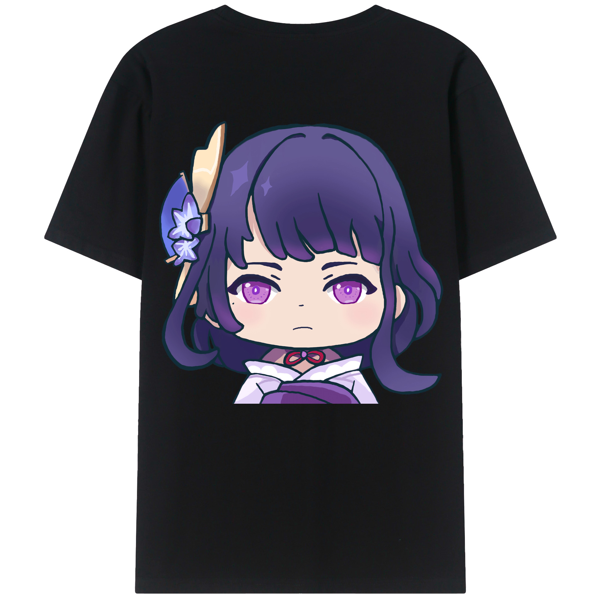 げんし神 雷電将軍 らいでんしょうぐん genshin Raiden Shogun レディース半袖Tシャツ(バックプリント)