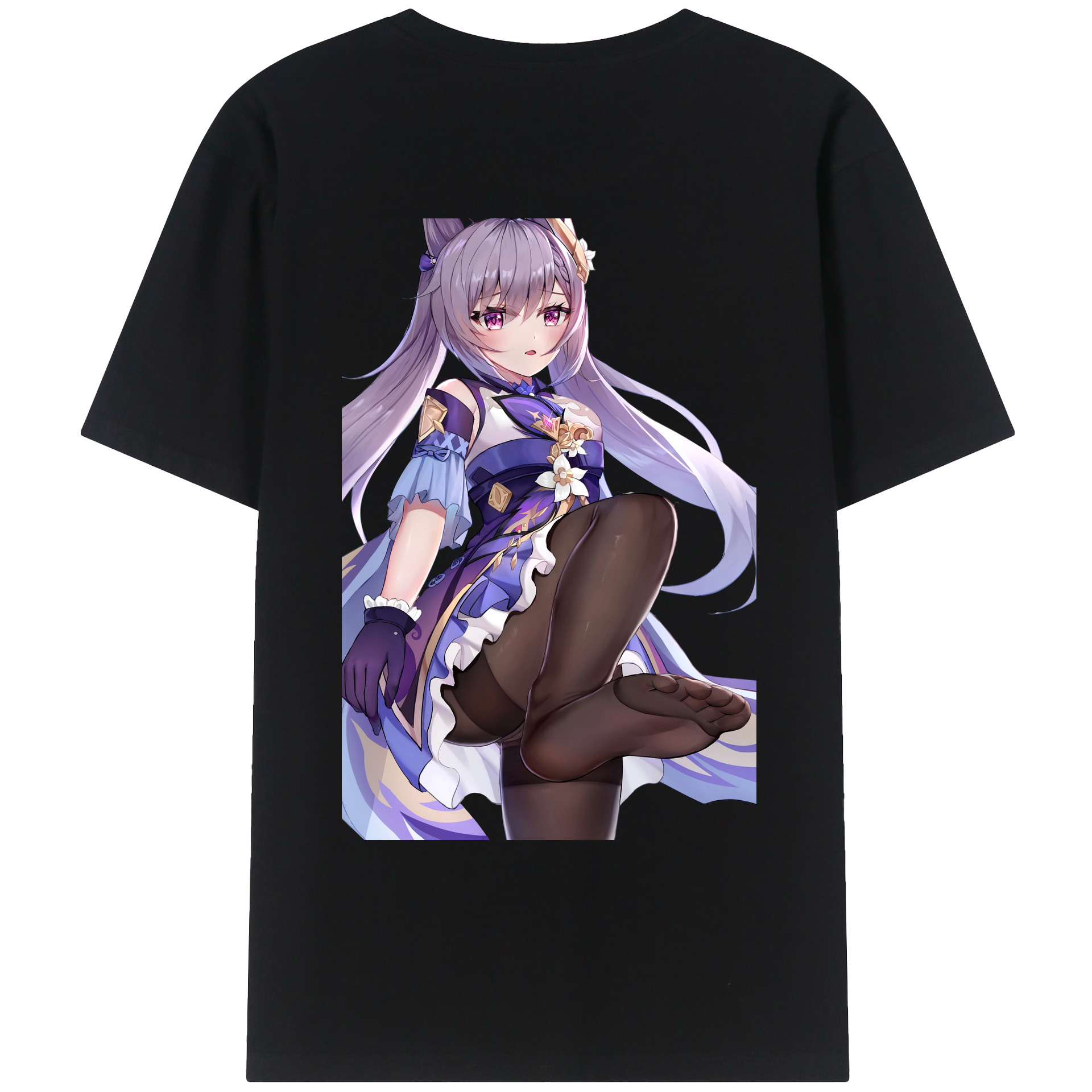 げんし神 刻晴 こくせい genshin Kokusei レディース半袖Tシャツ(バックプリント)