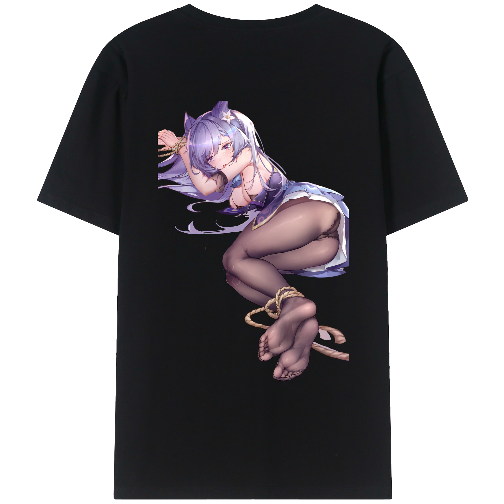 げんし神 刻晴 こくせい genshin Kokusei レディース半袖Tシャツ(バックプリント)