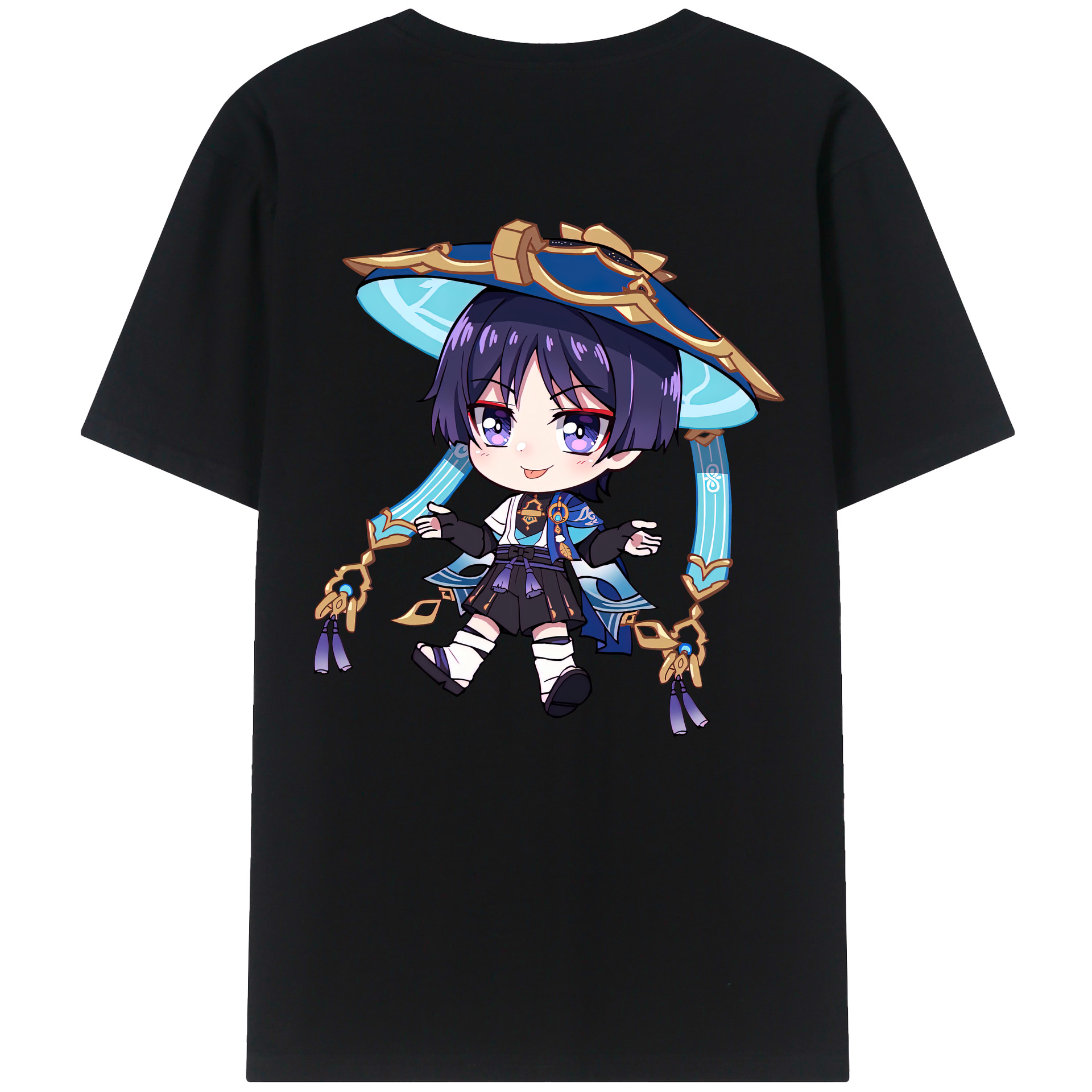 げんし神 さんペい genshin Sanpei レディース半袖Tシャツ(バックプリント)