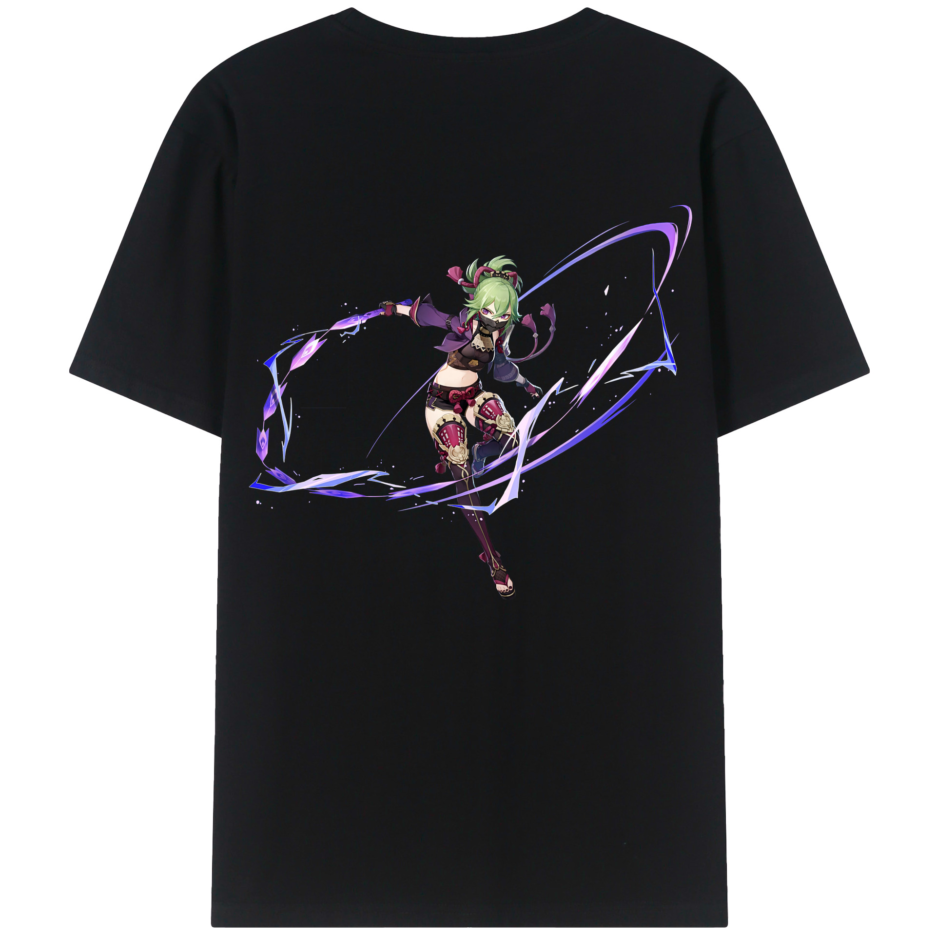 げんし神  久岐忍 くき しのぶ genshin Kuki Shinobu レディース半袖Tシャツ(バックプリント)